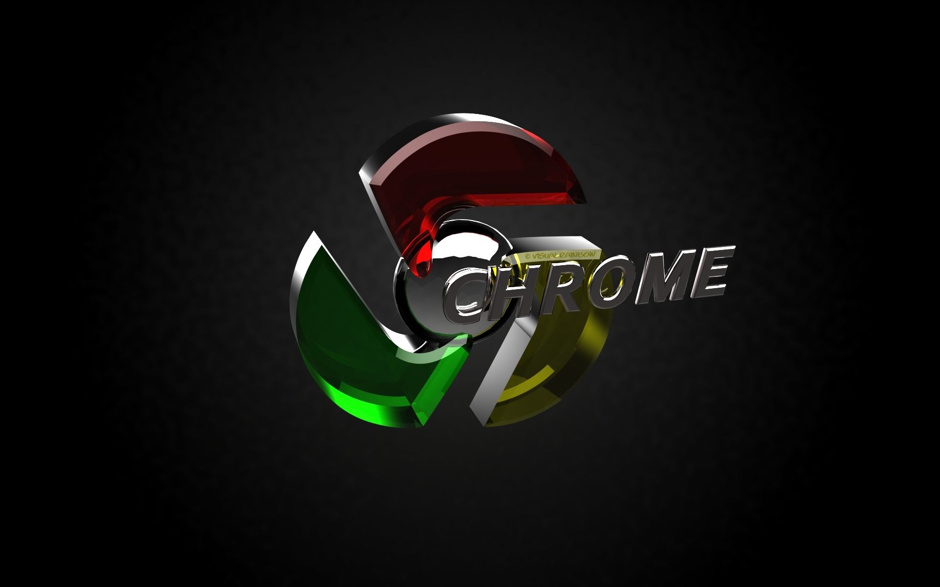 3D Google Chrome Logo fondo de pantalla negro animado # 2468 fondo de pantalla