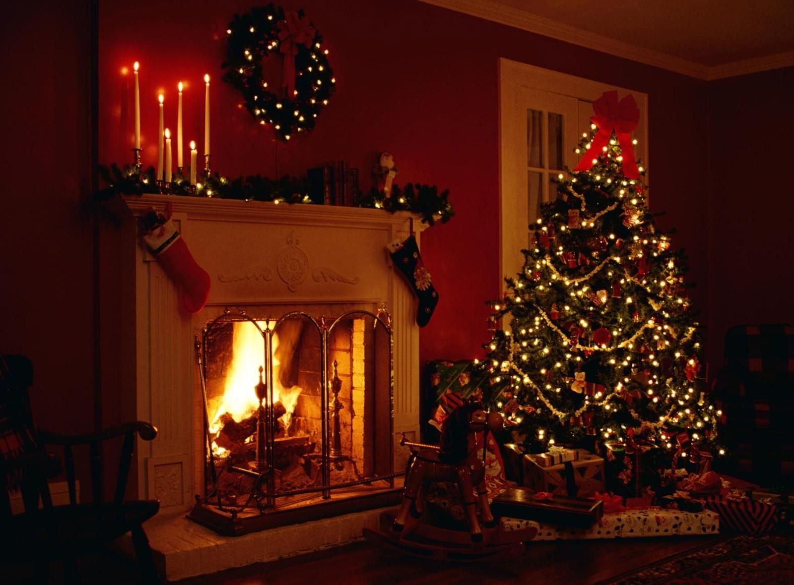 Christmas Fireplace Wallpaper - Fondos de pantalla Navegar
