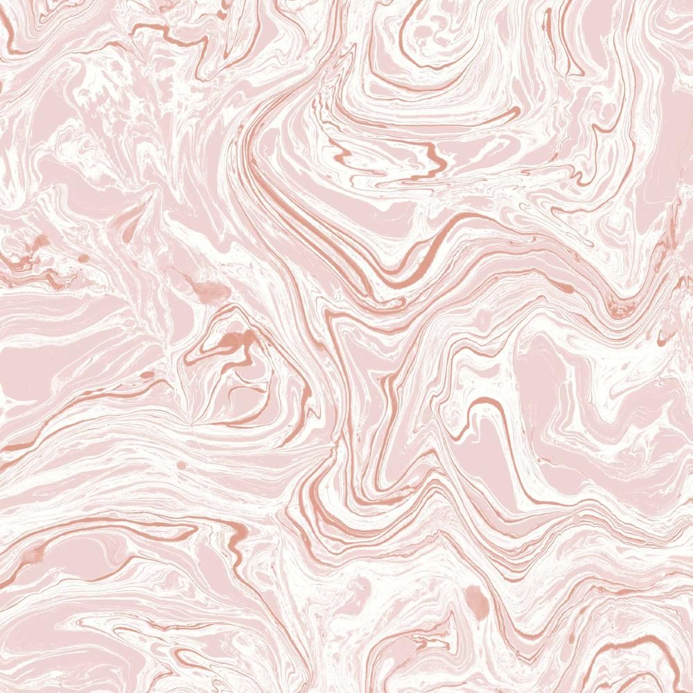 Papel pintado efecto mármol - Flow Blush & White - Woodchip & Magnolia