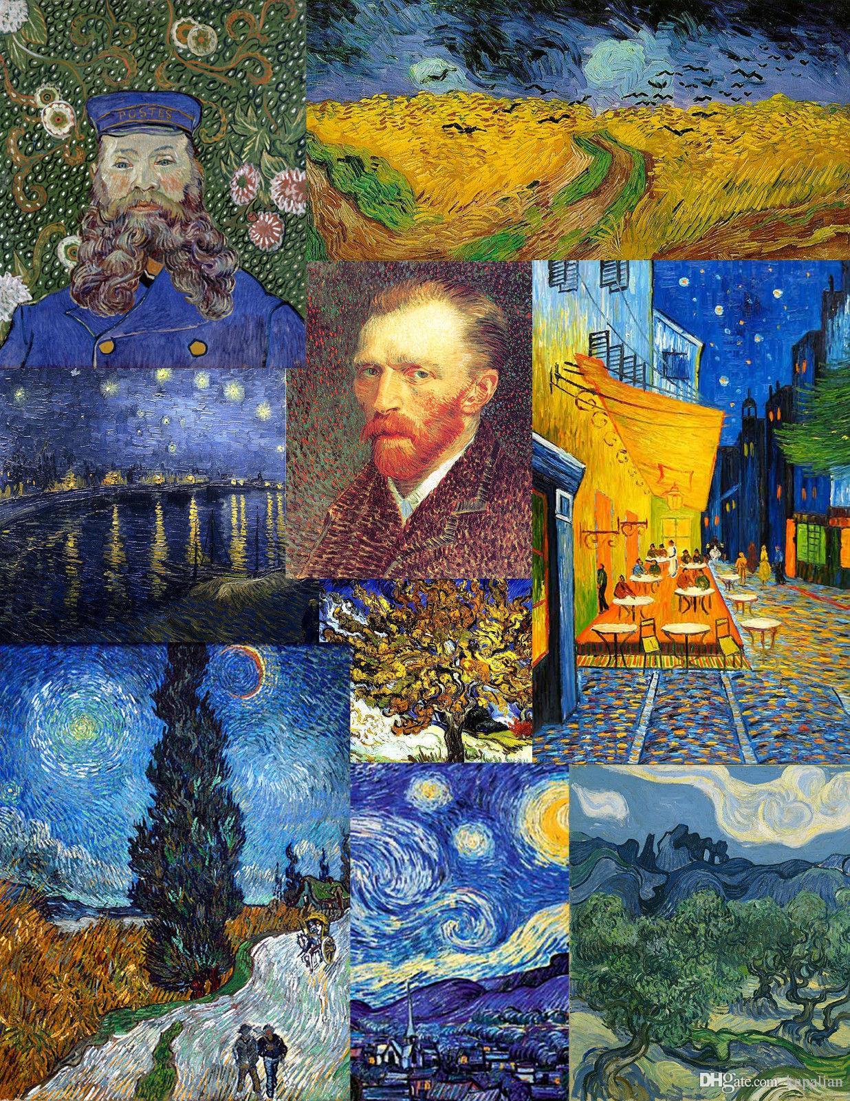 Envío gratis Vincent Van Gogh pintura al óleo de alta calidad arte carteles imprimir papel tapiz papel fotográfico 16 24 36 47 pulgadas