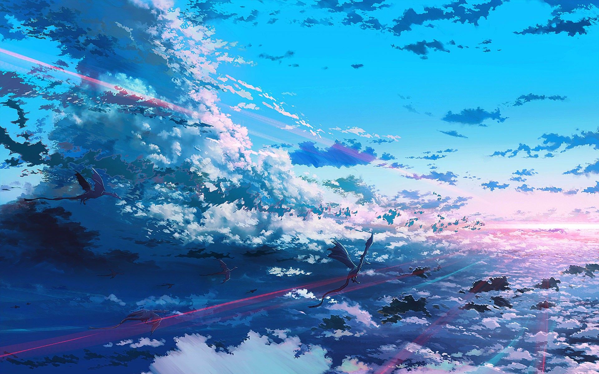 Fantasy Art, Dragon, Sky, Anime, Digital Art Wallpapers HD / Desktop