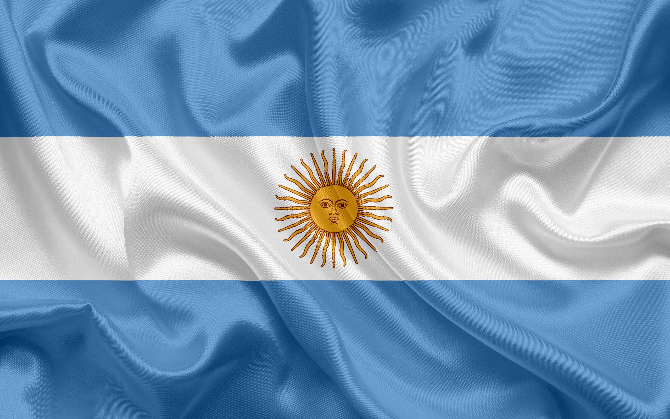 Descargar fondos de pantalla Bandera argentina, Argentina, Sudamérica, seda
