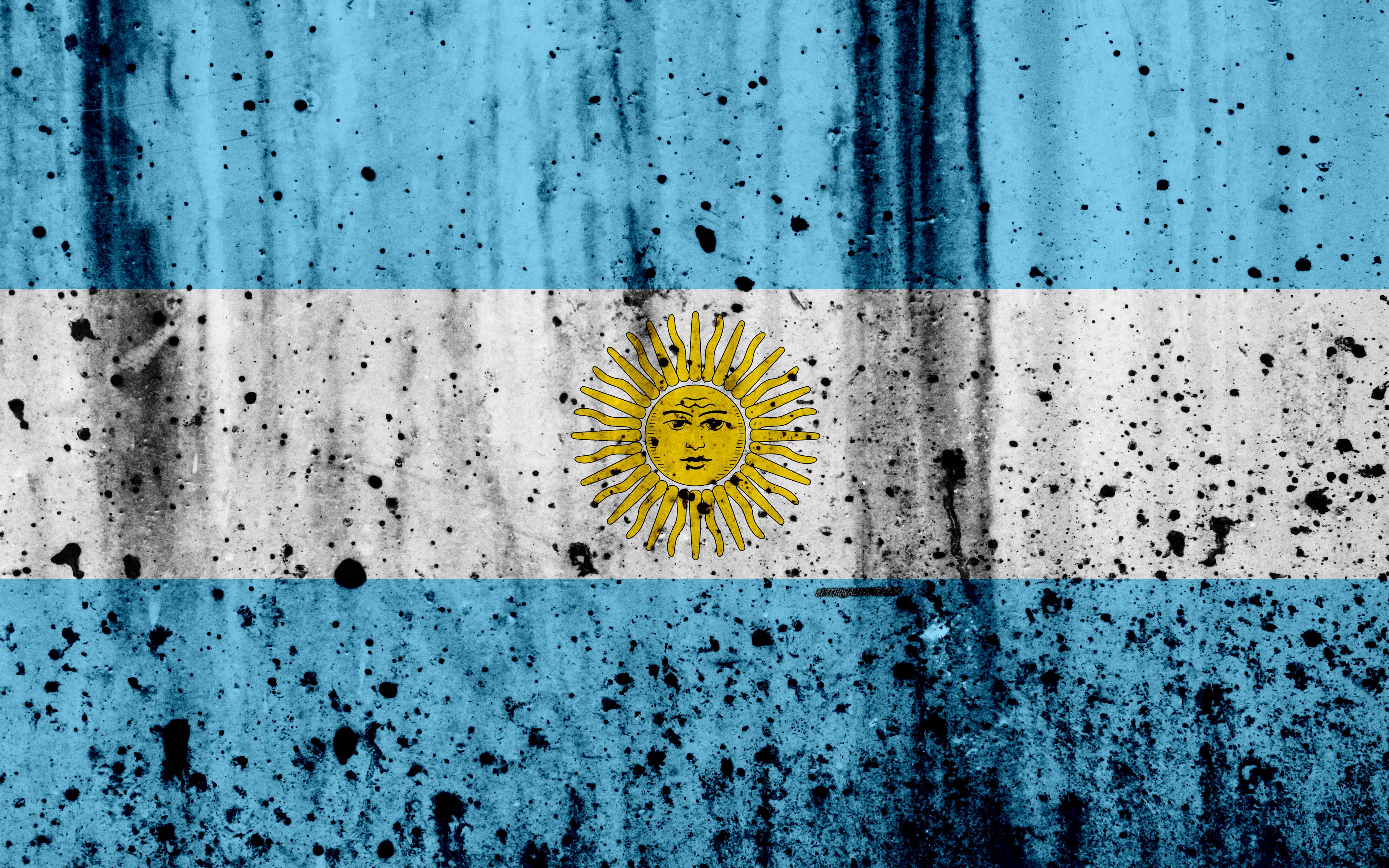 Descargar fondos de pantalla Bandera argentina, 4k, grunge, América del Sur