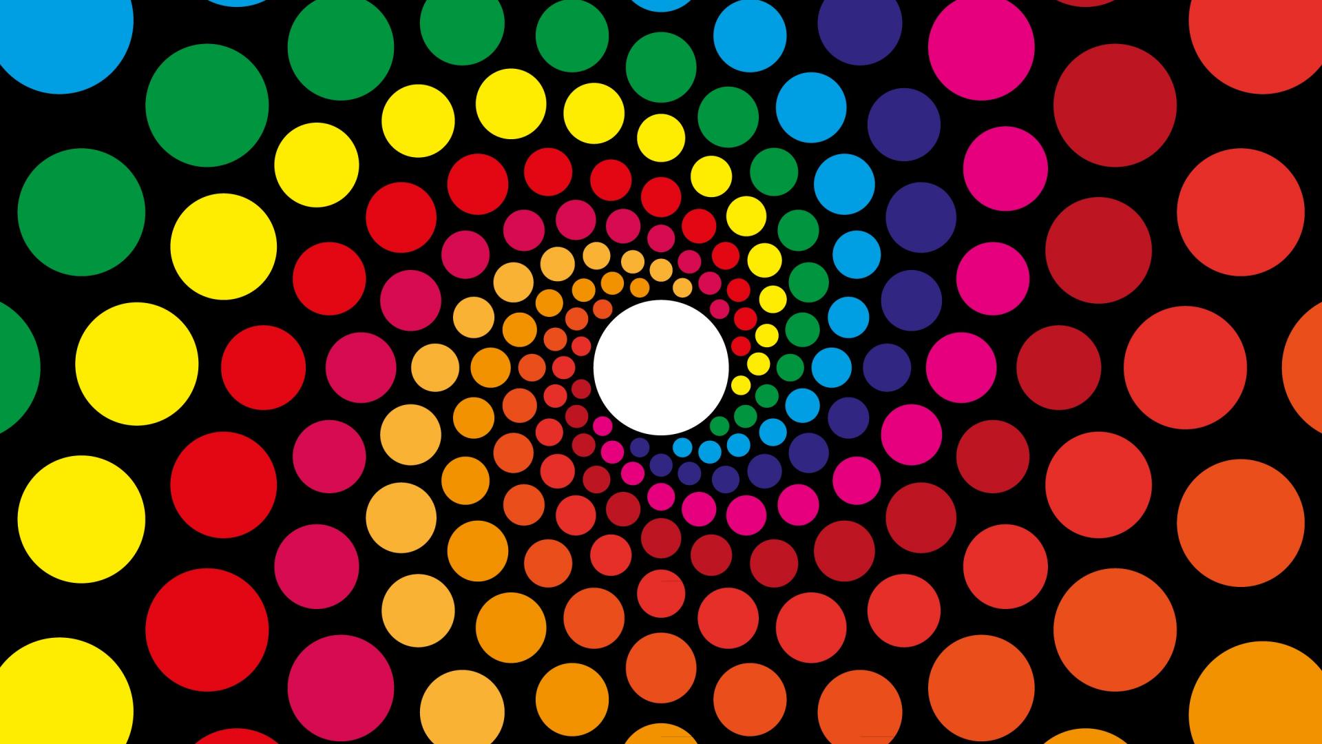 Fondo de pantalla de círculos de colores 1920x1080