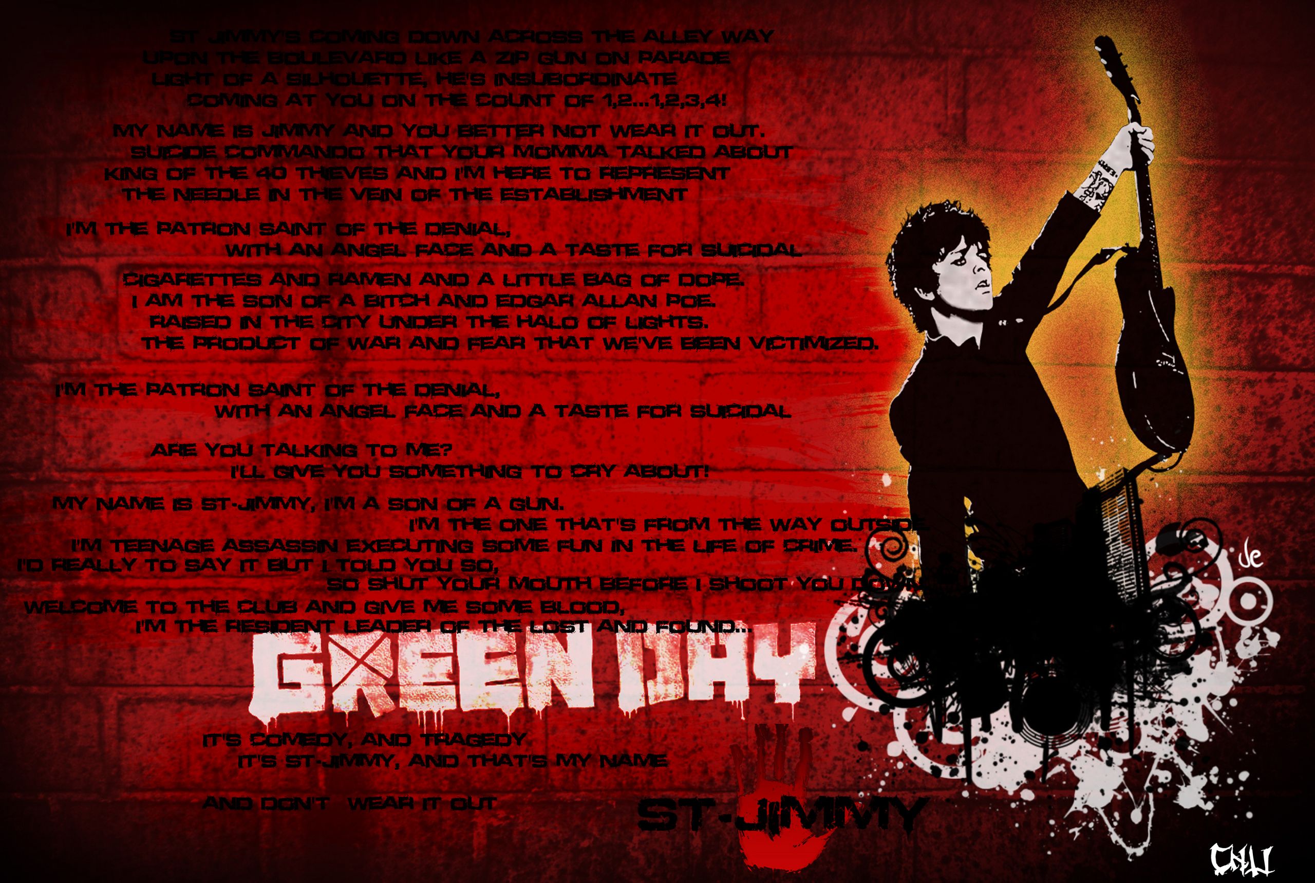St-Jimmy (letra) fondo de pantalla - Green Day Photo (26096376) - fanpop