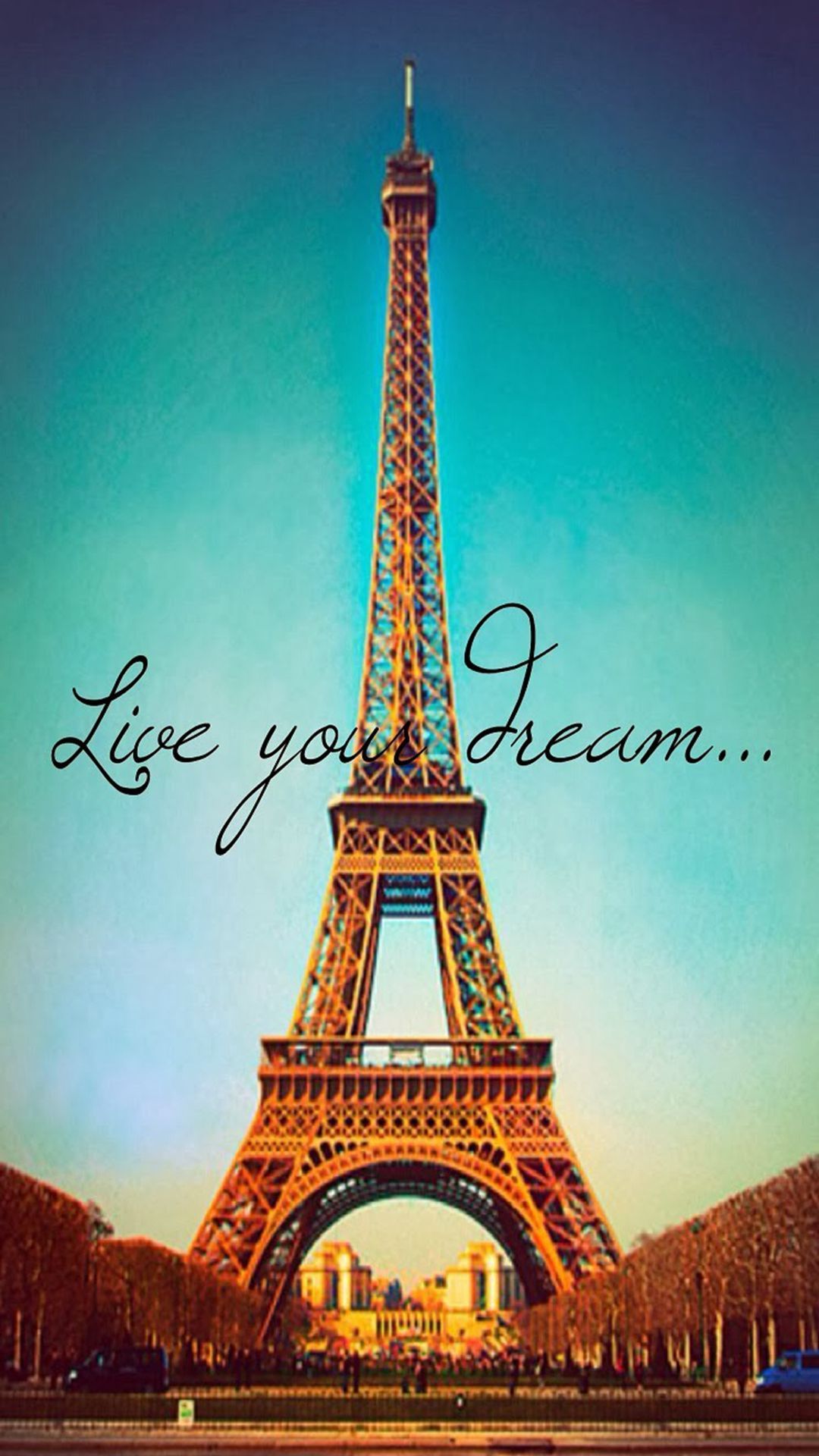 Vive tu sueño Torre Eiffel de París #iPhone # 6 #plus #wallpaper