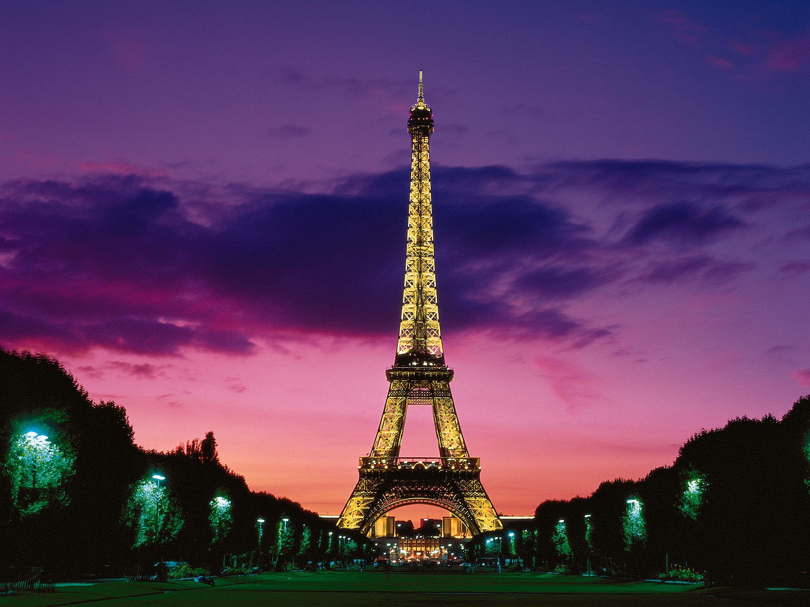 Torre Eiffel En La Noche París Fondo De Escritorio