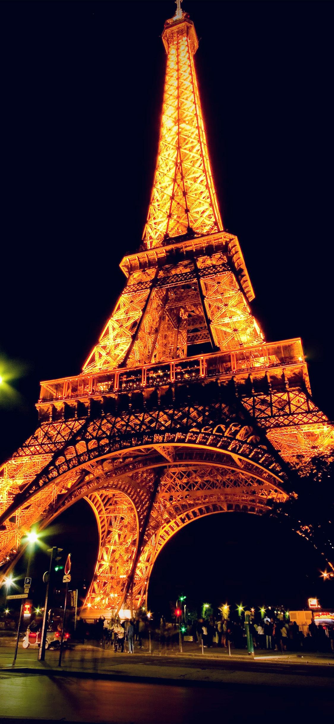 Torre Eiffel Paris Night Art Ilustración iPhone X Fondos de pantalla gratis