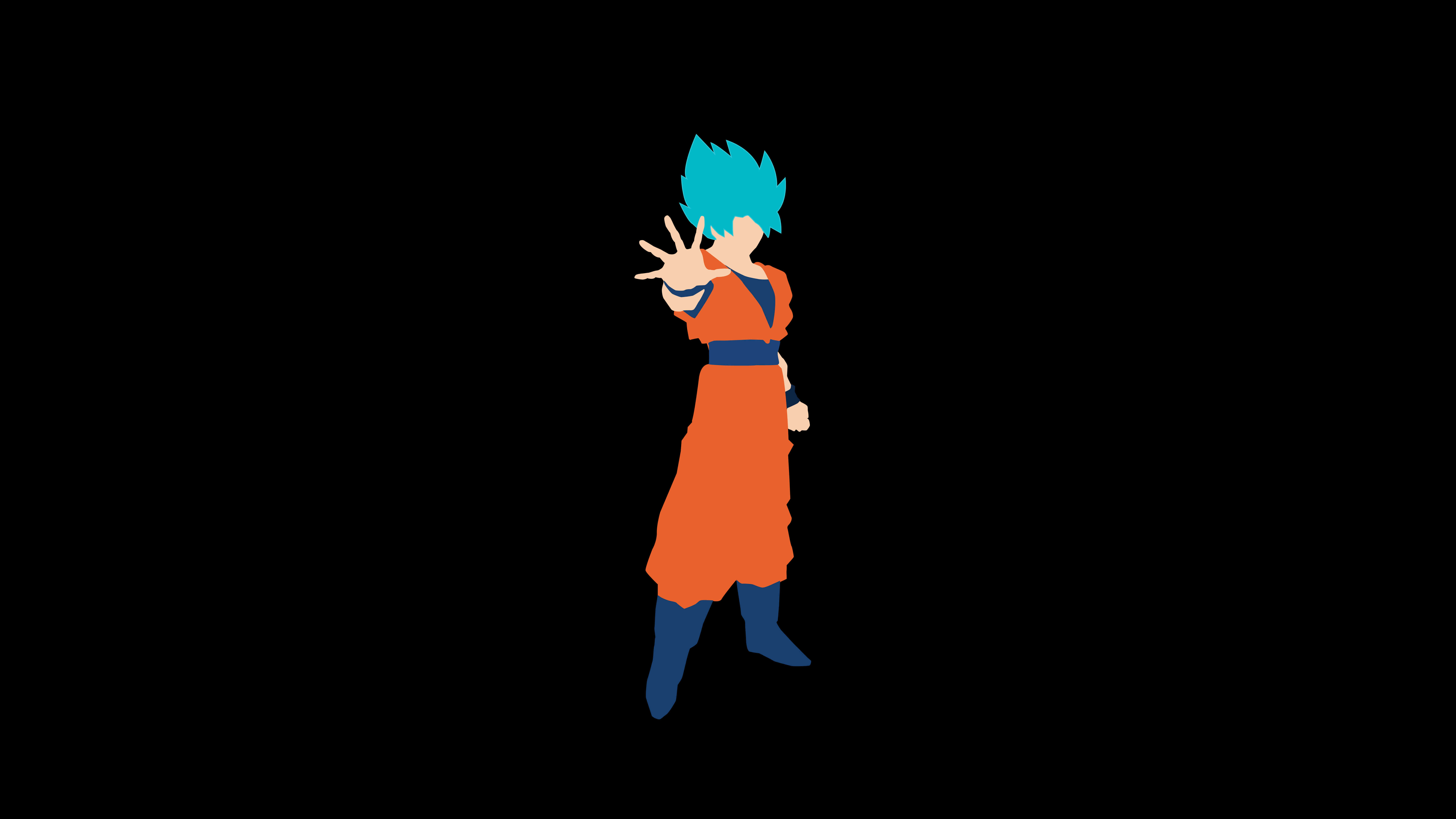 Minimalismo Goku UHD 8K fondo de pantalla | Pixelz
