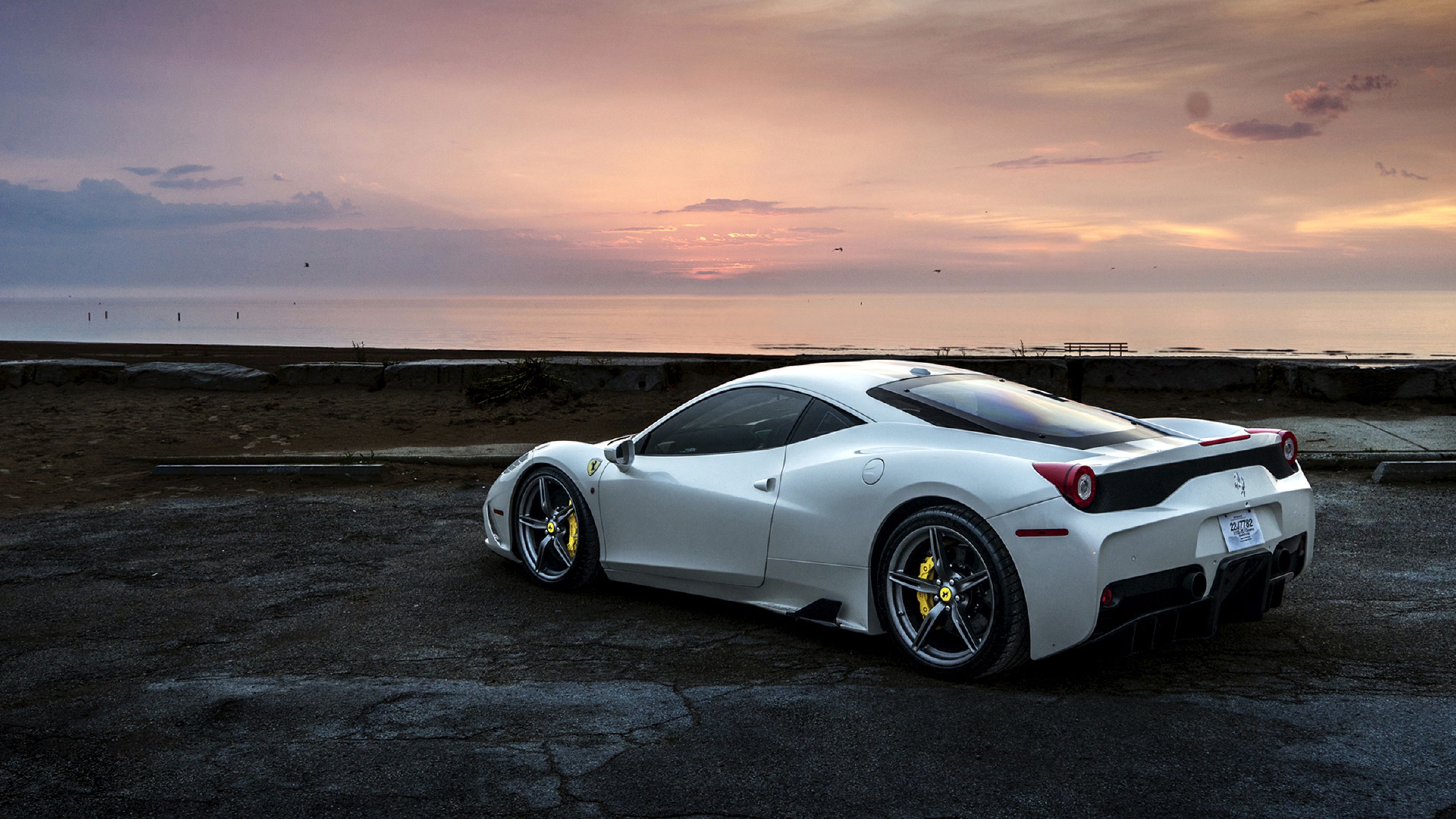 Ferrari 458 blanco, coches HD, fondos de pantalla 4k, imágenes, fondos