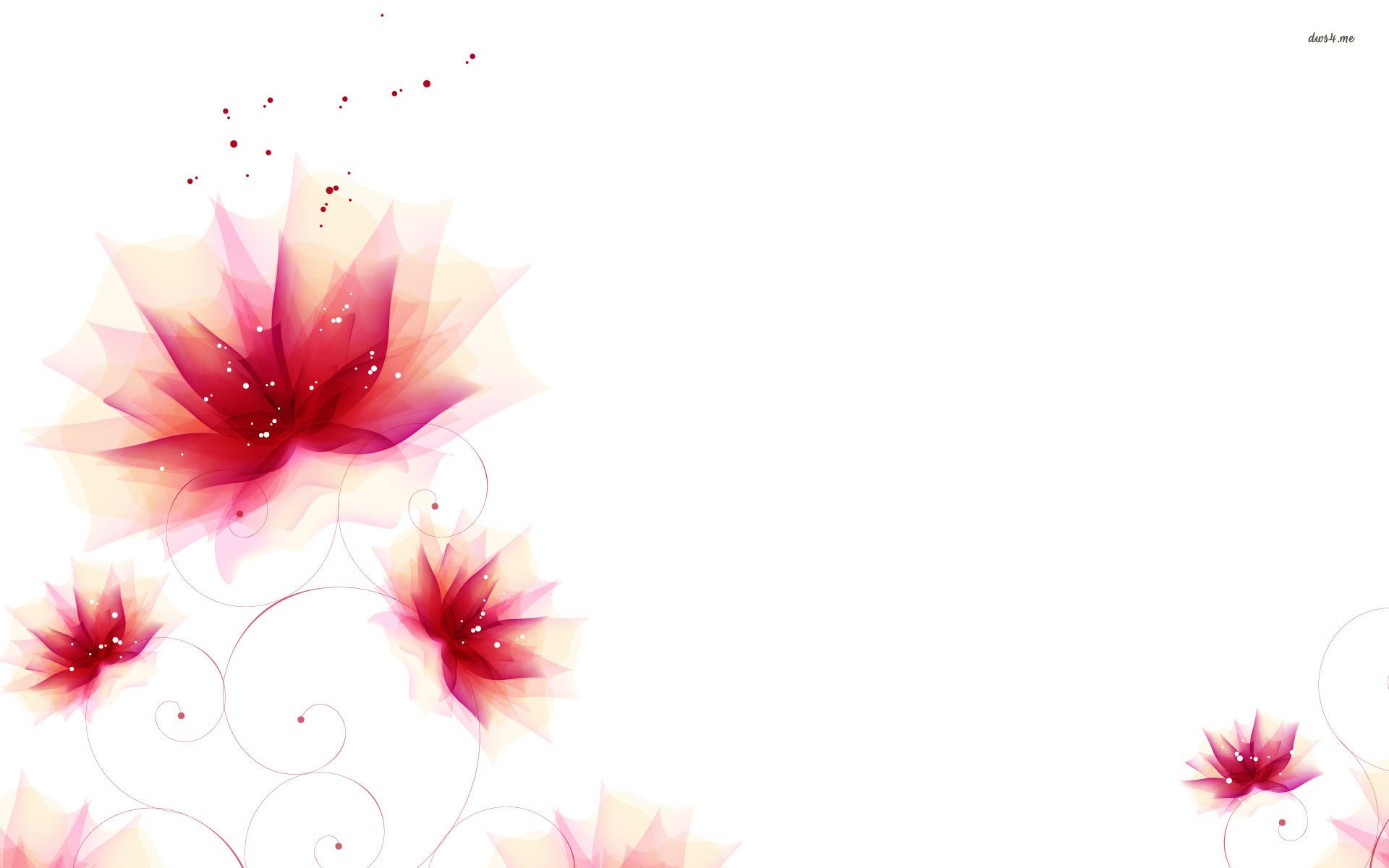 Papel pintado de flores - Fondos de pantalla vectoriales - # 4416