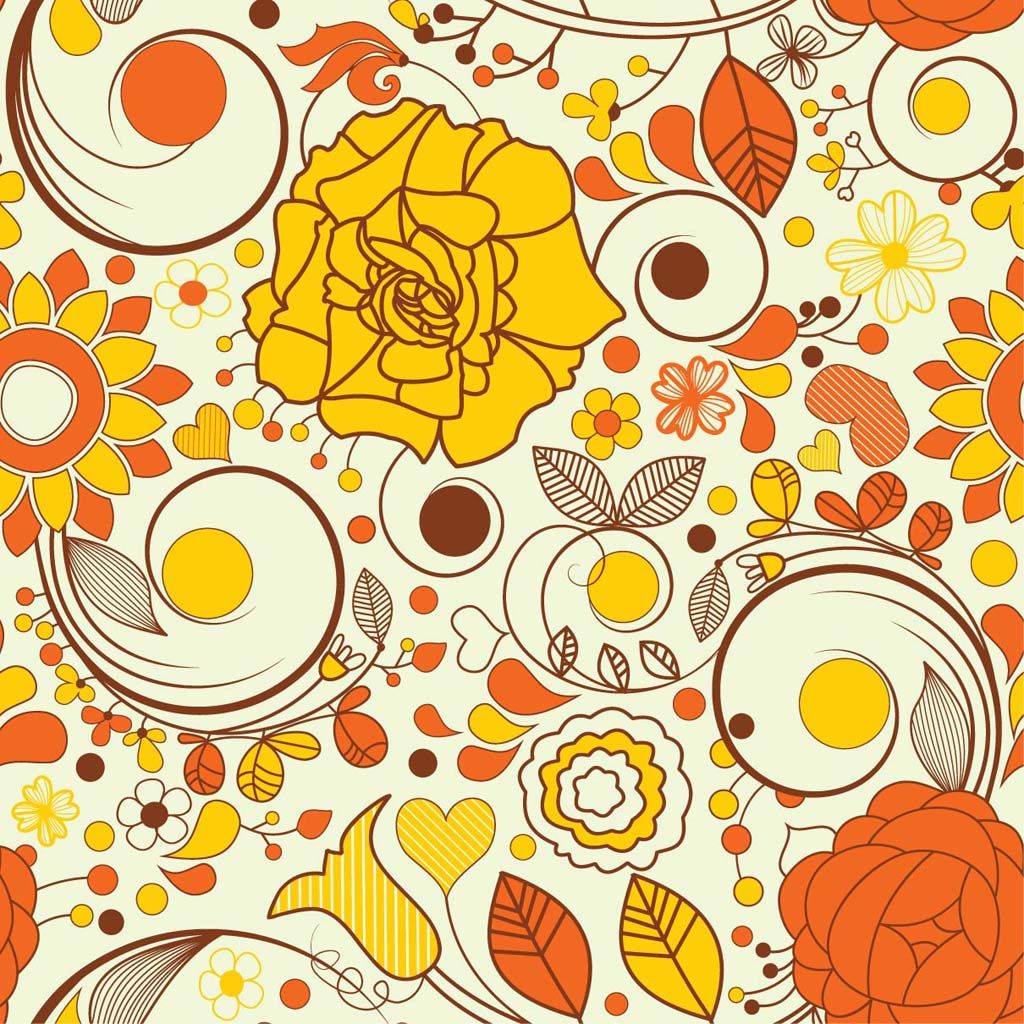 Autumn Flowers Wallpaper | vectores gratis | UI Descargar