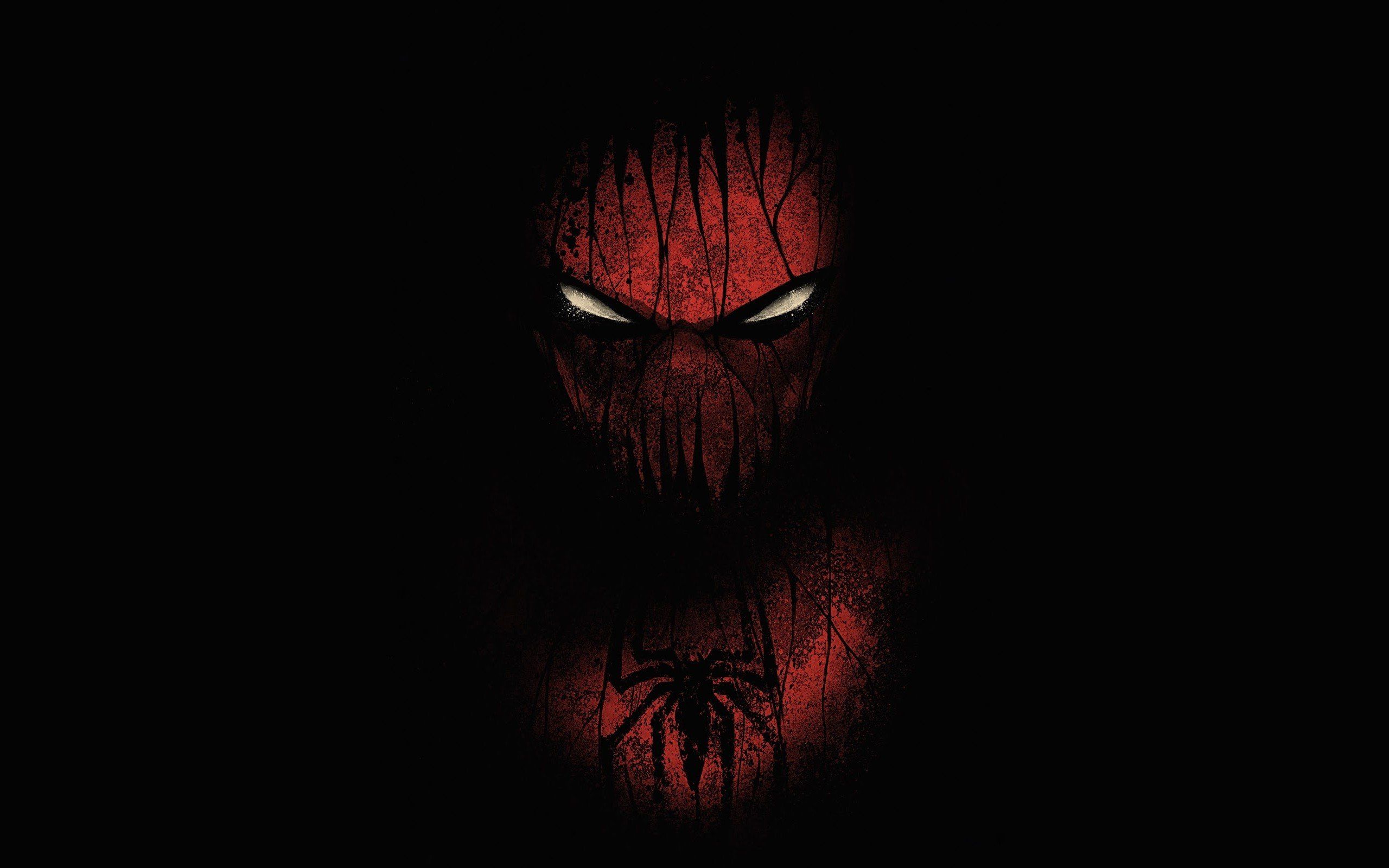 Spiderman rojo negro, superhéroes HD, fondos de pantalla 4k, imágenes
