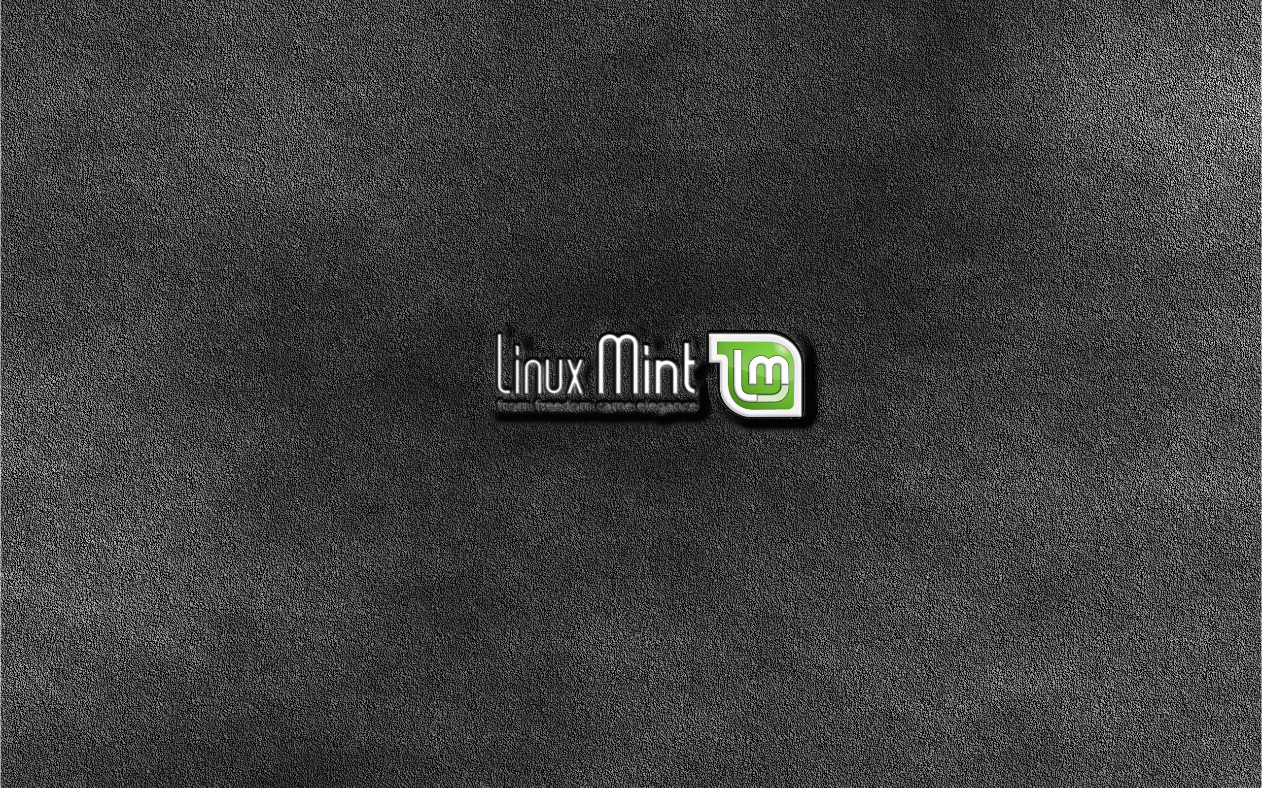 Nuevo fondo de pantalla! Menta tallada en piedra o algo así! ;-) - Linux Mint