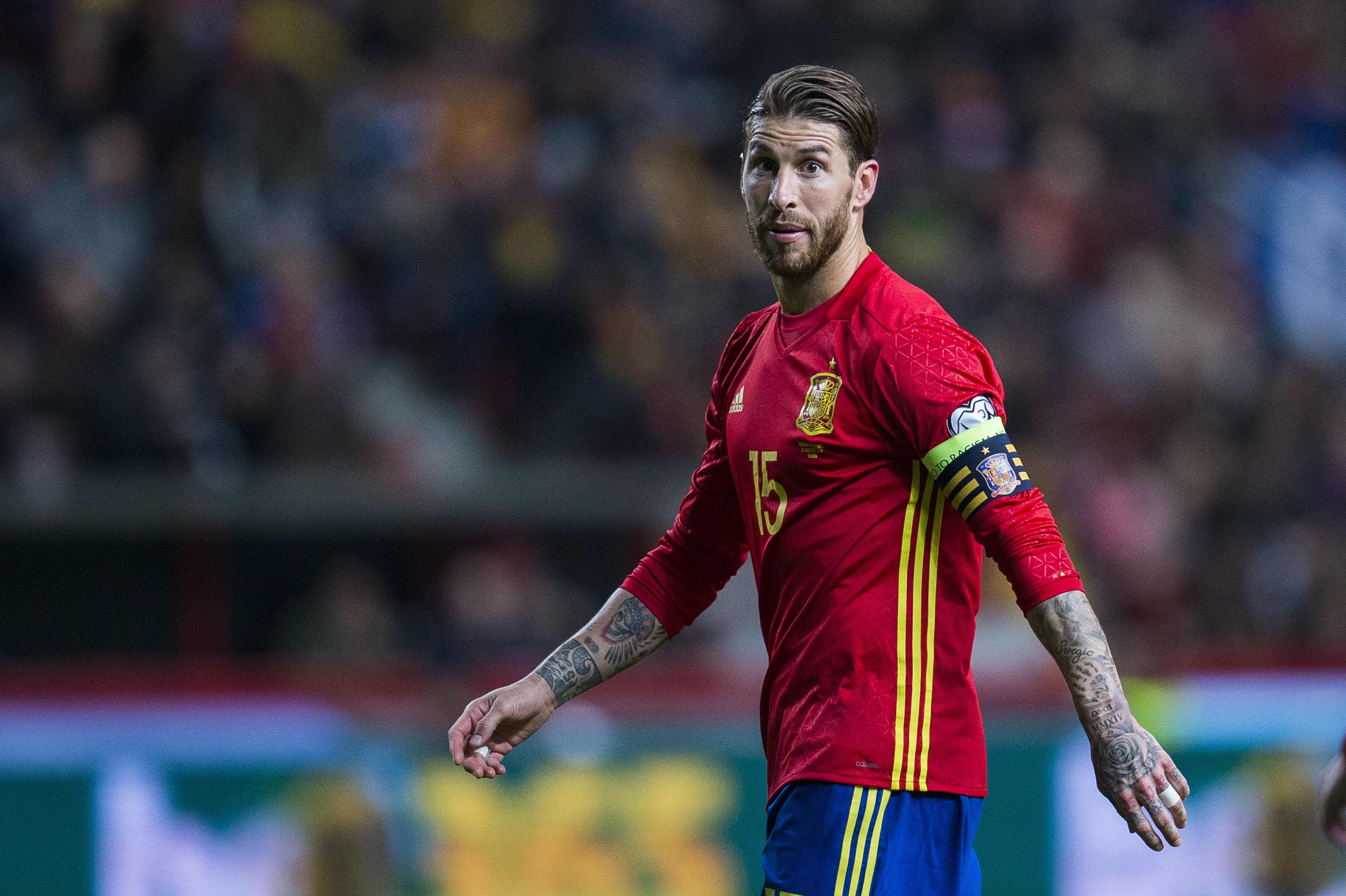 Sergio Ramos, jugador de fútbol de España en la Copa Mundial de la FIFA 2018 4K