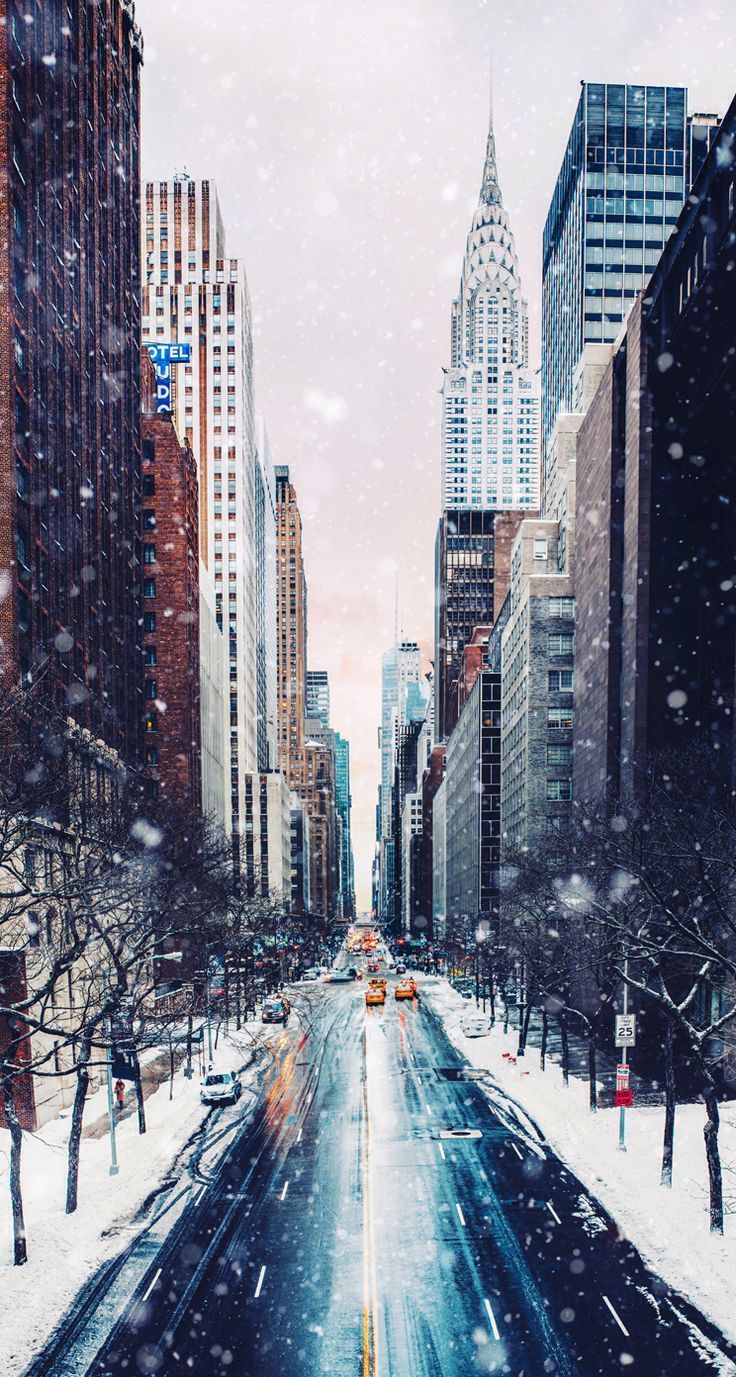 Fondo de pantalla de invierno de la ciudad de Nueva York (30 + imágenes de fondo)