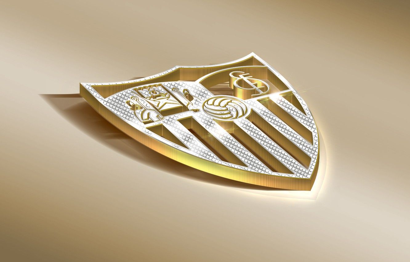 Logo de fondo de pantalla, fútbol, deporte, fútbol, emblema, Sevilla, español