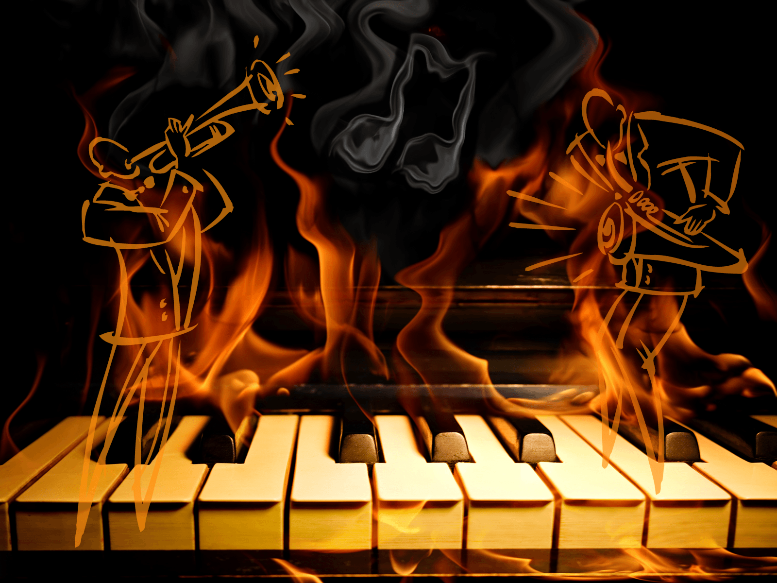55+ Fondos de Piano On Fire - Descarga