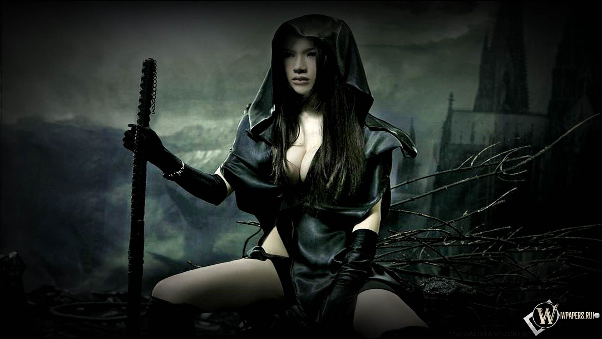 Unique Dark Anime Girl Gothic Female The Witch Fantasy (id: 170895