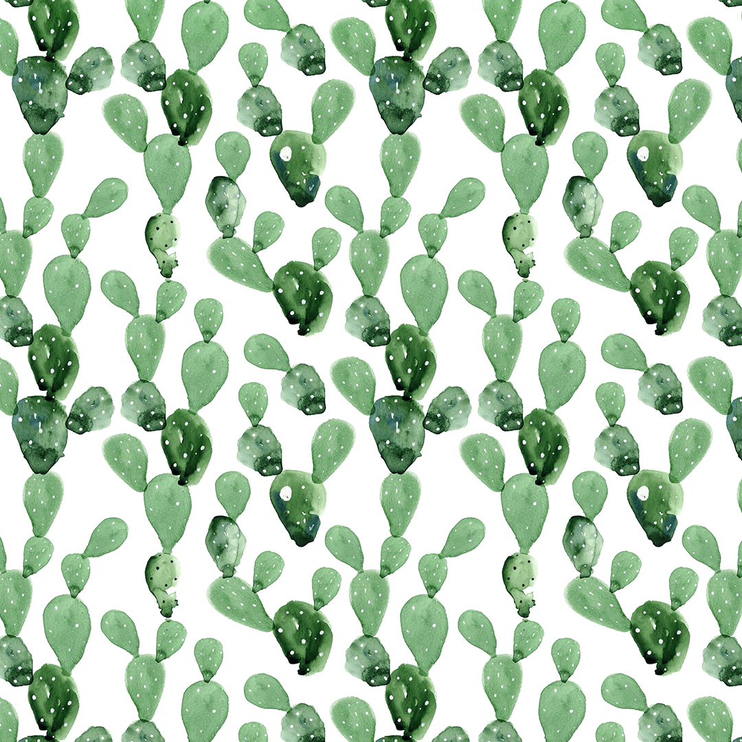 Mural de papel tapiz Cactus Acuarela