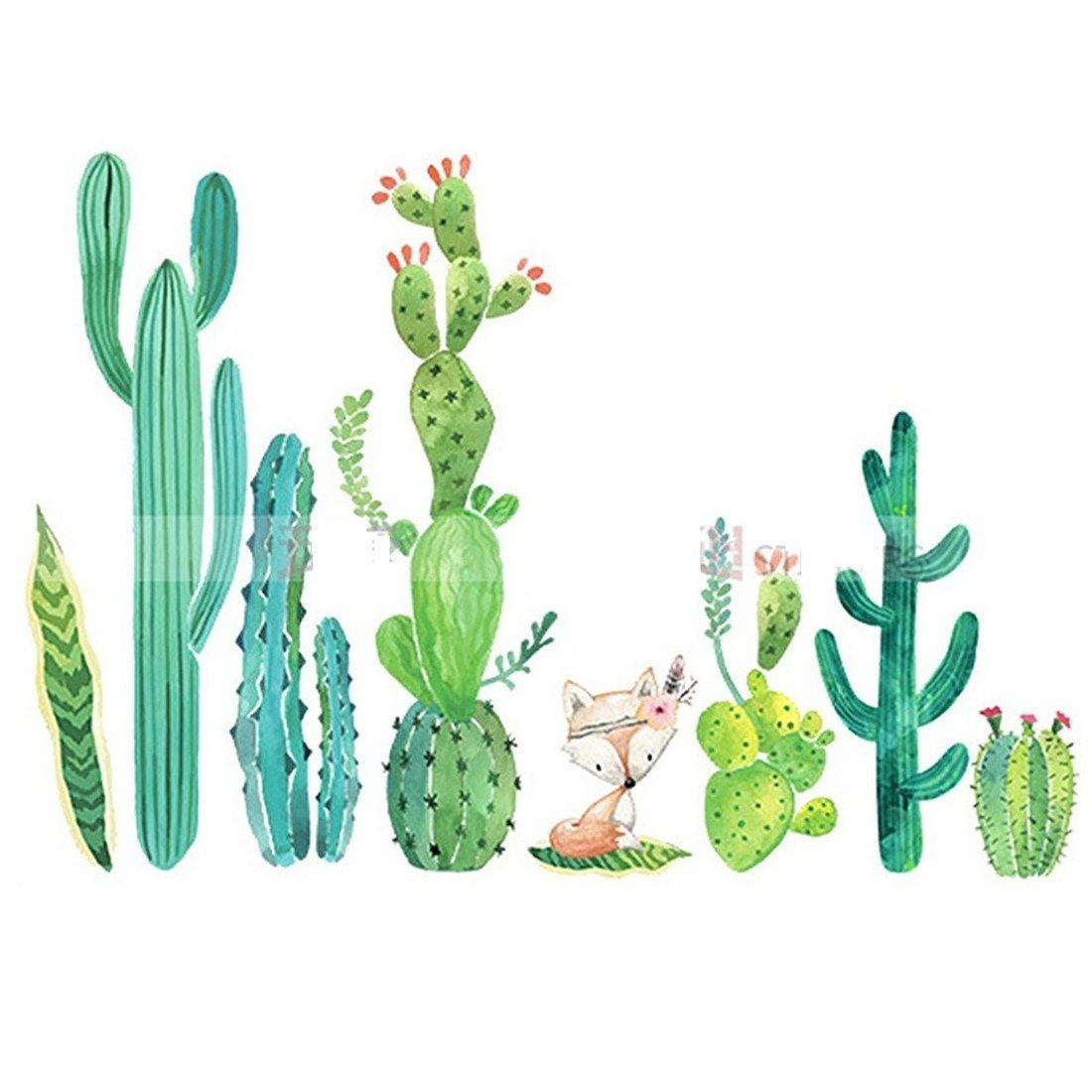 Stazsx Plant Vinilos decorativos Cactus Wallpaper Living - Cactus, Hd