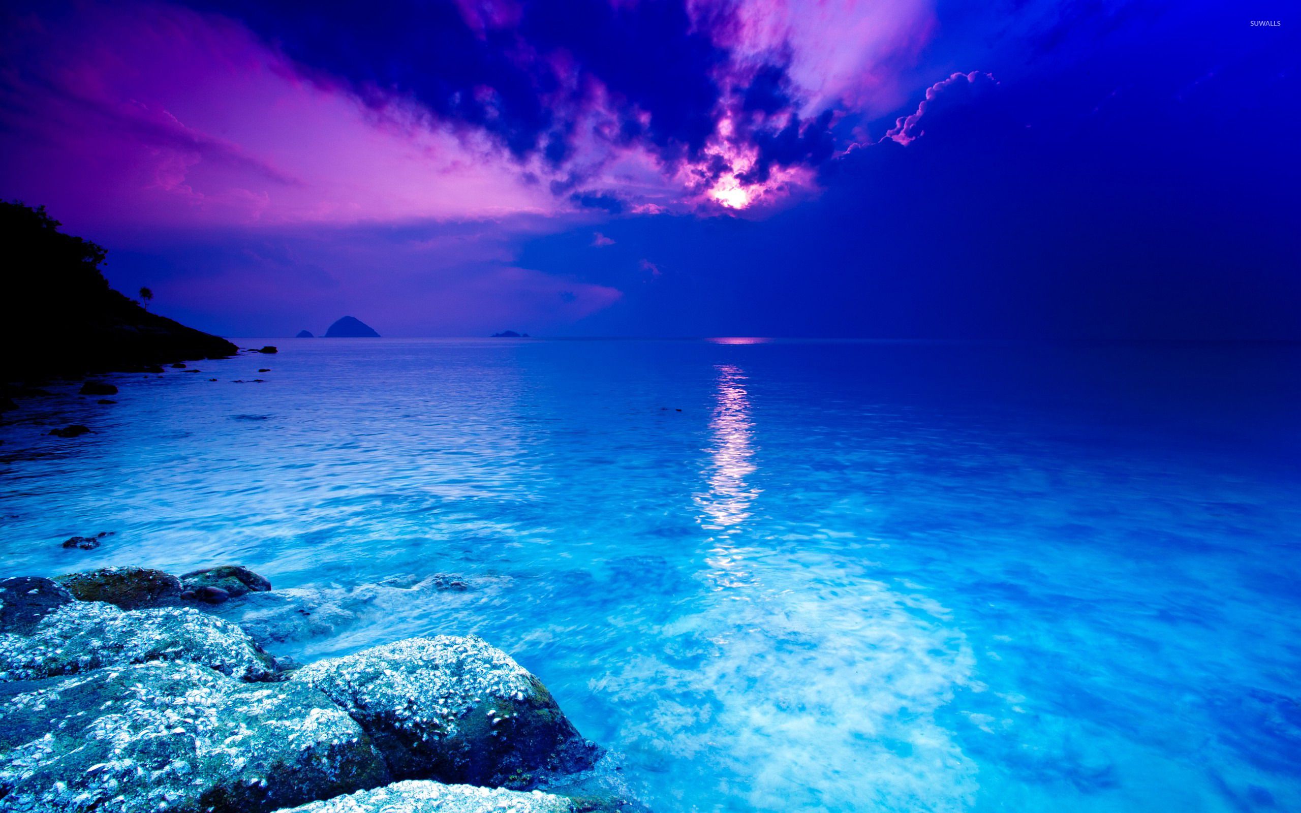 Fondo de pantalla de mar azul - Fondos de pantalla de playa - # 22407