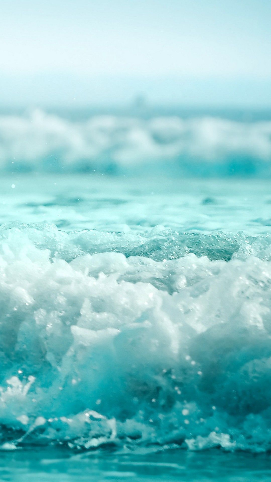 Naturaleza iPhone 6 Plus Wallpapers - Blue Sea Waves Splashing iPhone 6