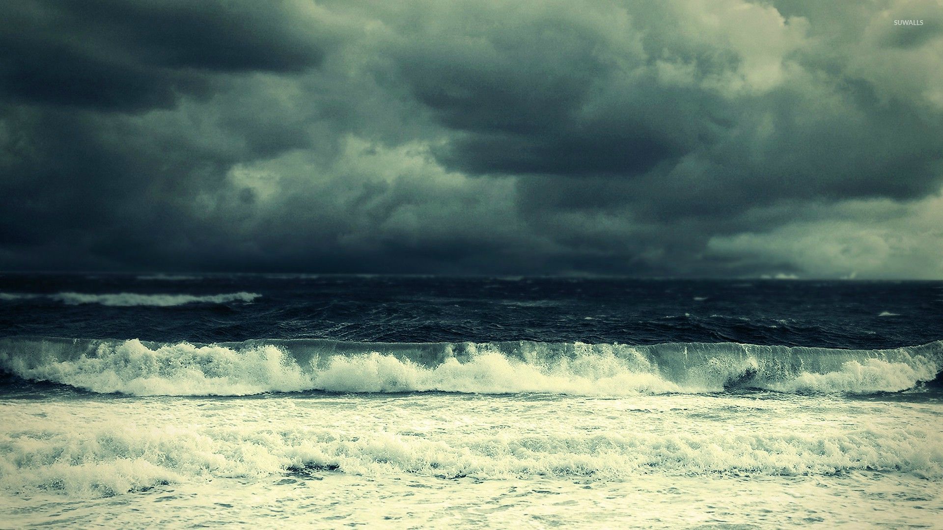 Stormy sea wallpaper - Fondos de pantalla de playa - # 26679