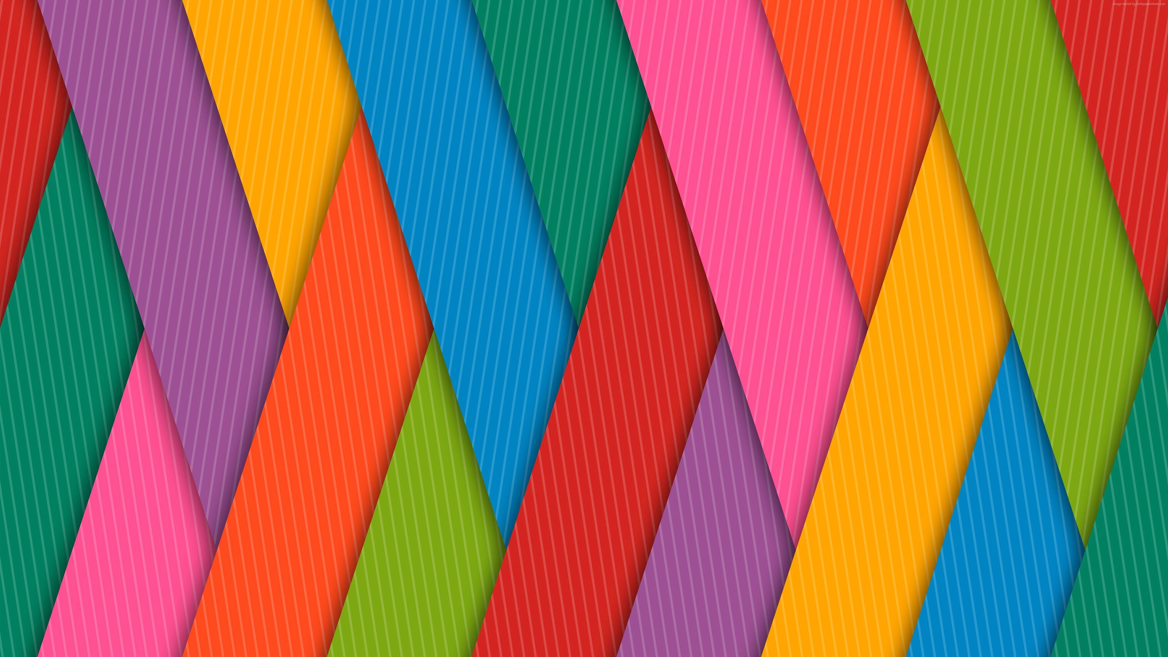 Fondo de pantalla de rayas de colores del arco iris, rejilla, líneas 3840x2160 UHD 4K