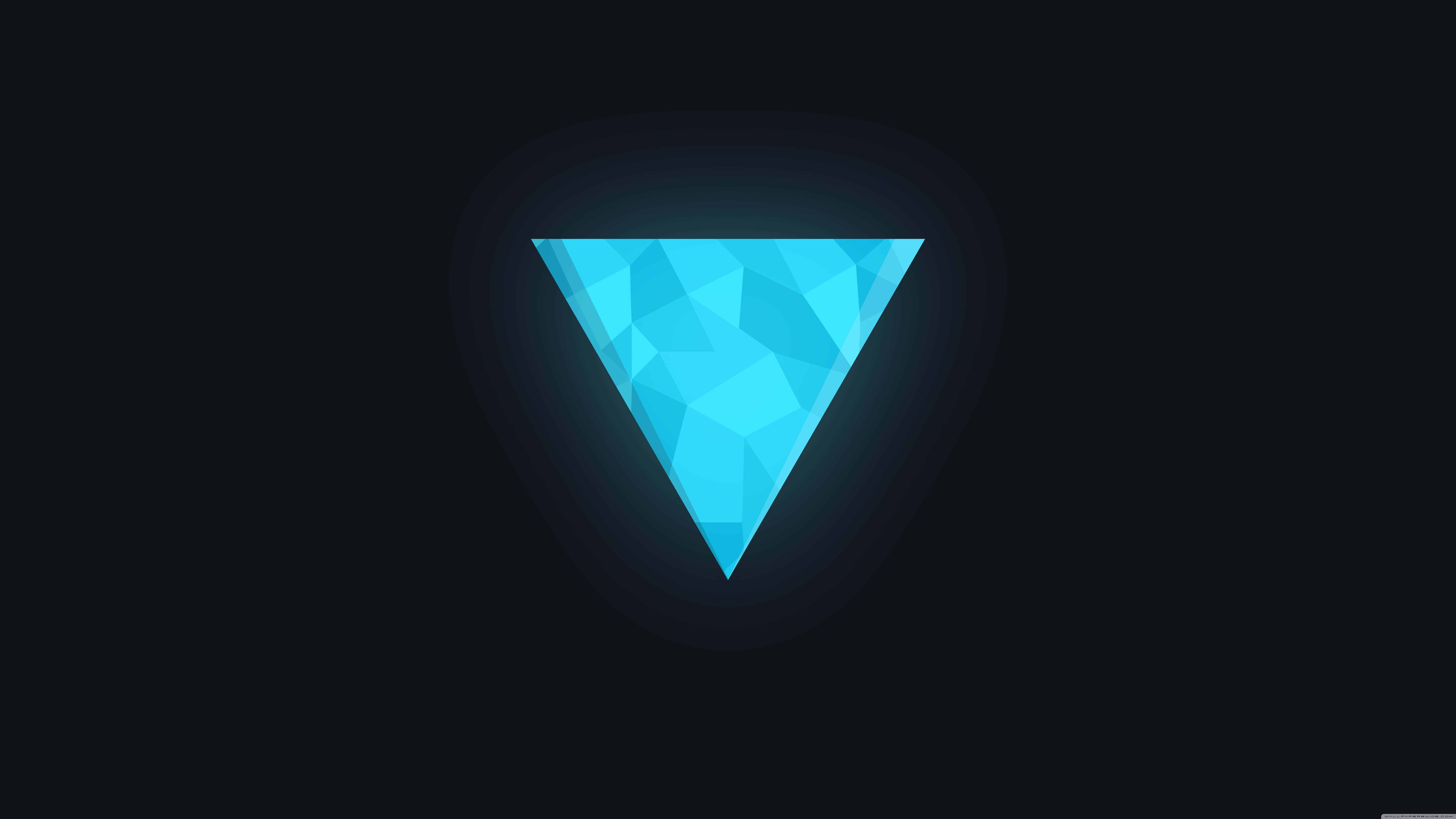 Triángulo geométrico azul UHD 8K fondo de pantalla | Pixelz