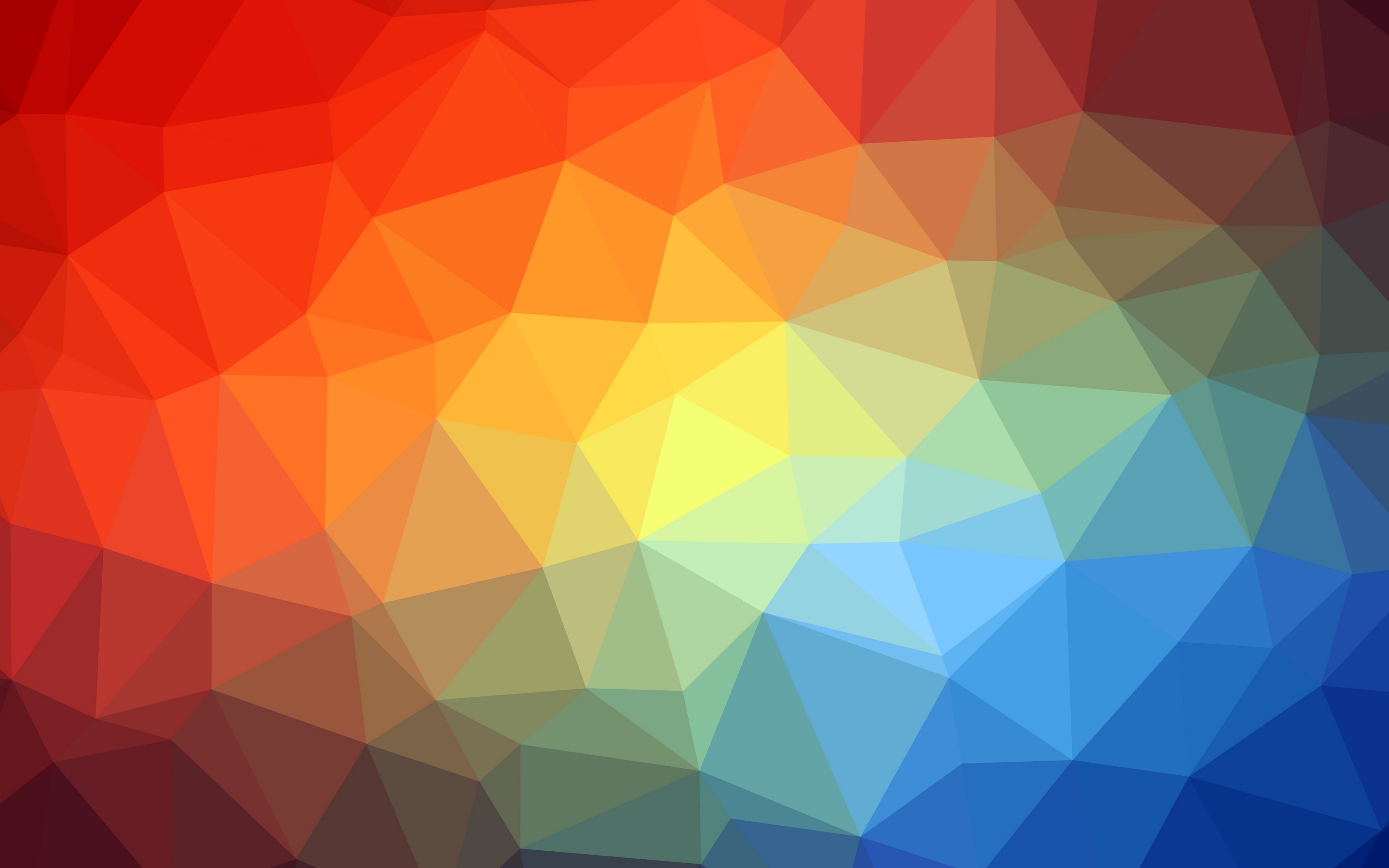 Descargar fondo de pantalla 3840x2400 triángulo, geométrico, multicolor 4k