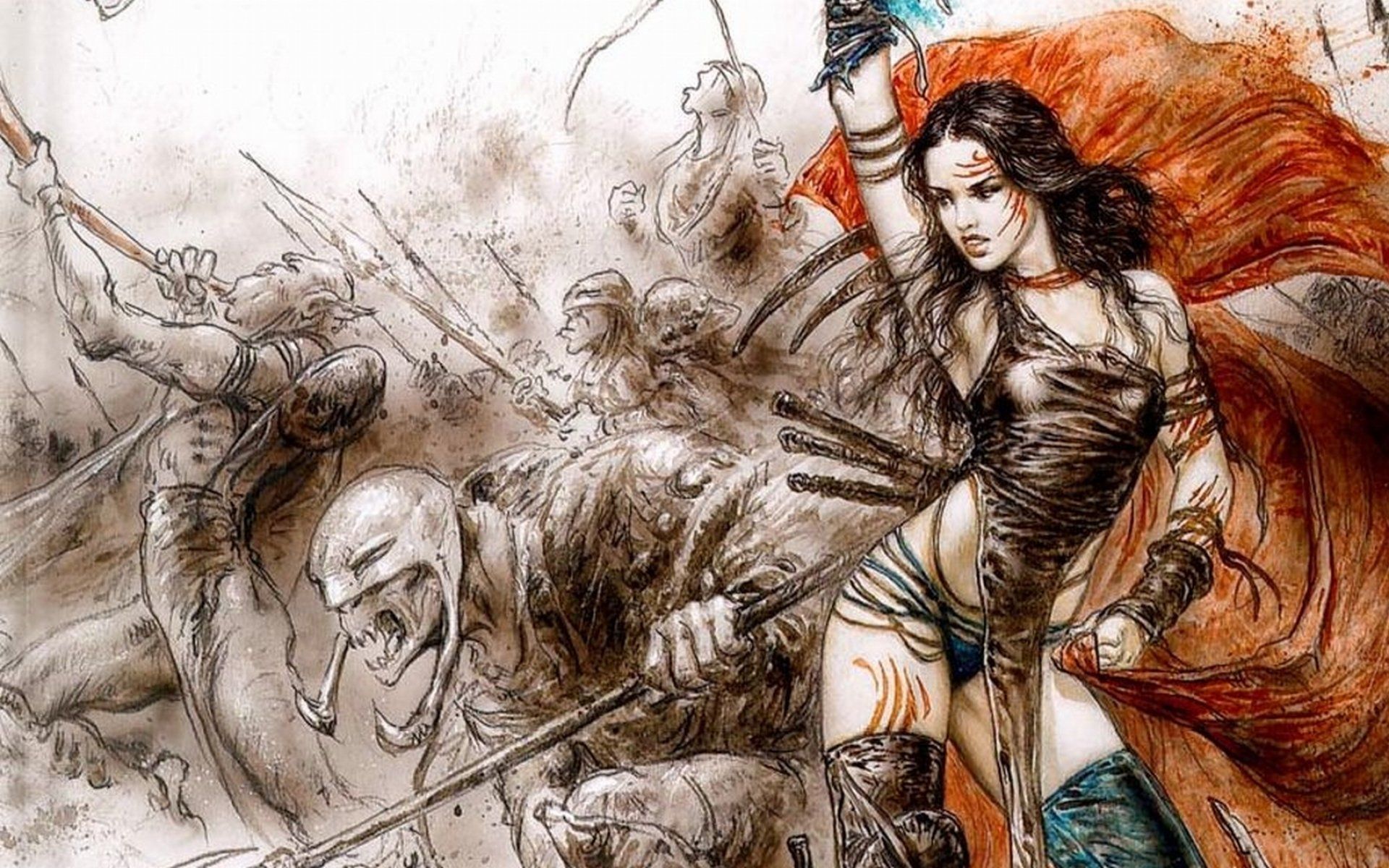 luis, Royo, Fantasy, Warrior, Painting, Art, Sexy, Babe Wallpapers