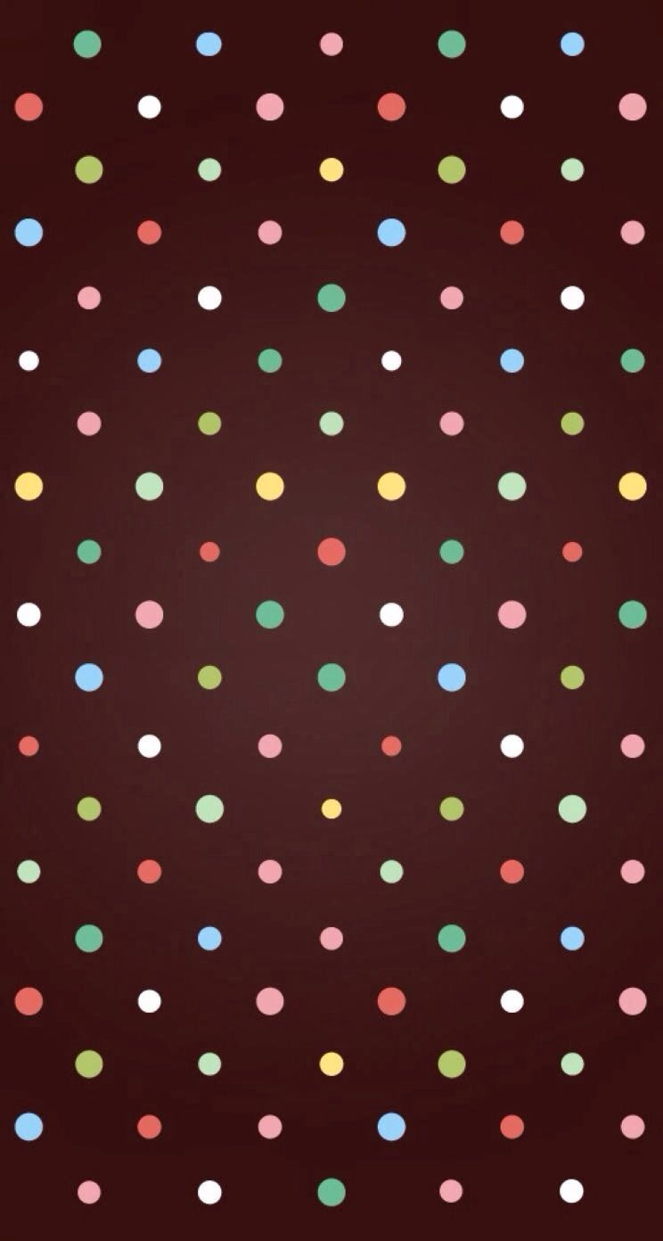 Fondo marrón con puntos de varios colores | Fondos de pantalla | Bonito teléfono