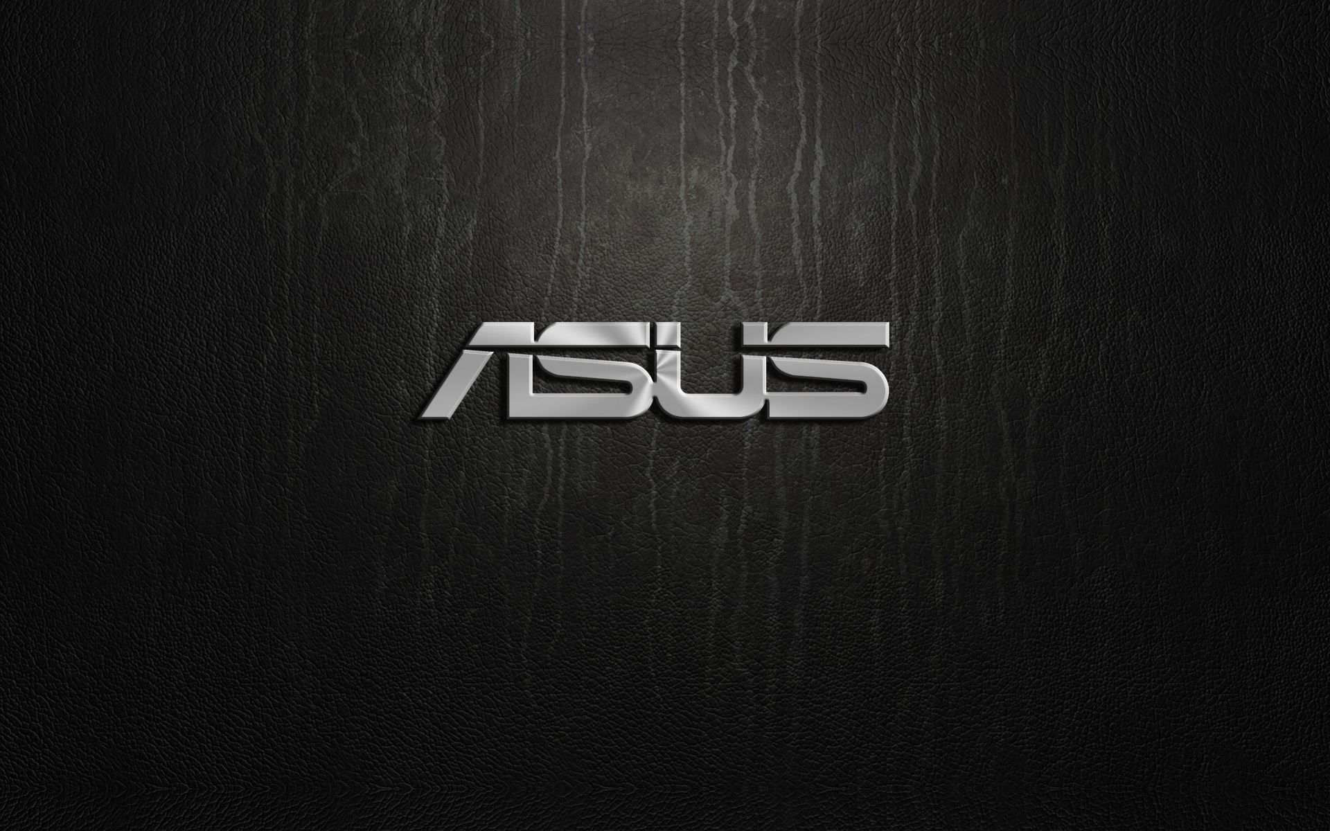 Logotipo de Asus silver sobre fondo negro - Descarga de fondo de pantalla HD