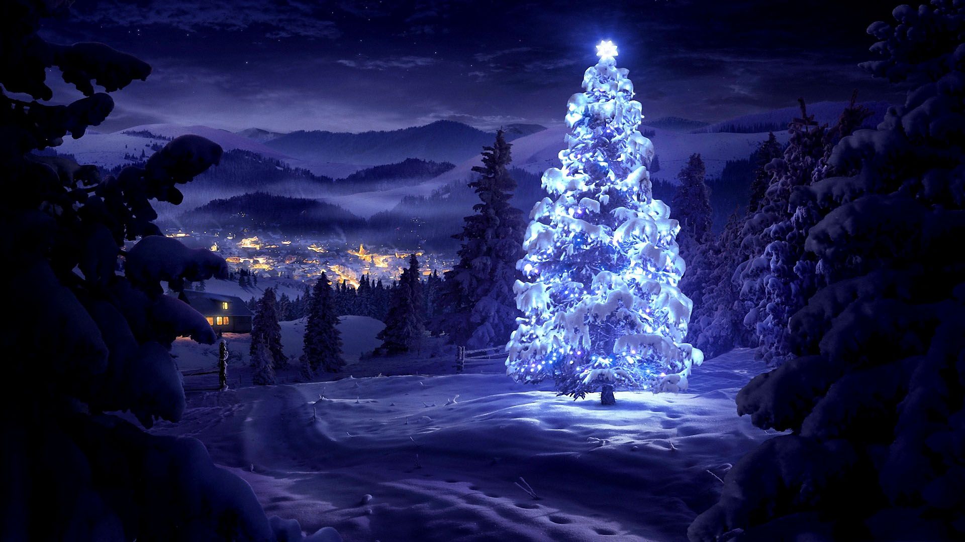 Merry Christmas Tree Wallpaper - Le deseo un muy feliz año nuevo 2019