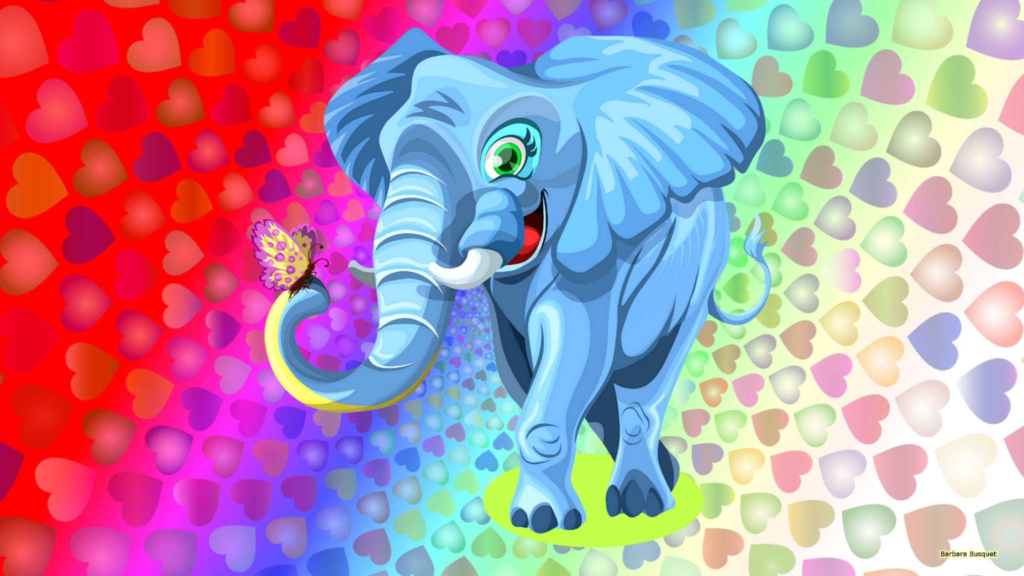 Fondo de pantalla de elefante colorido - Barbaras HD Wallpapers