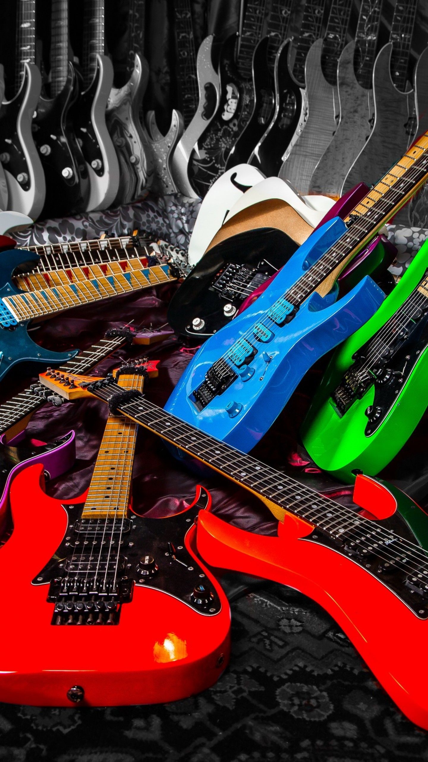 Guitarras de fondo de pantalla, Colorido, HD, Música, # 6094