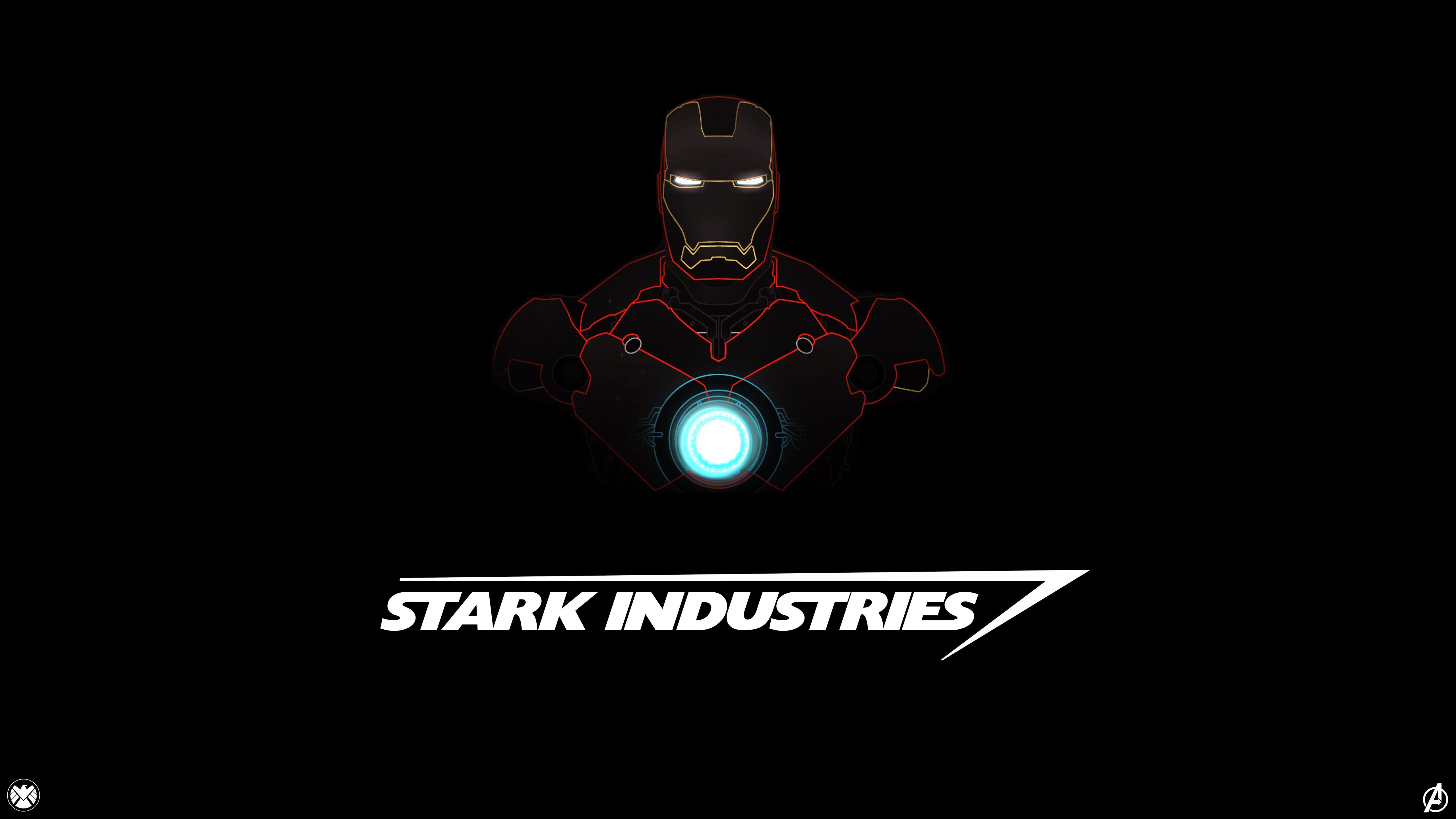 Neon Iron Man 4K fondo de pantalla