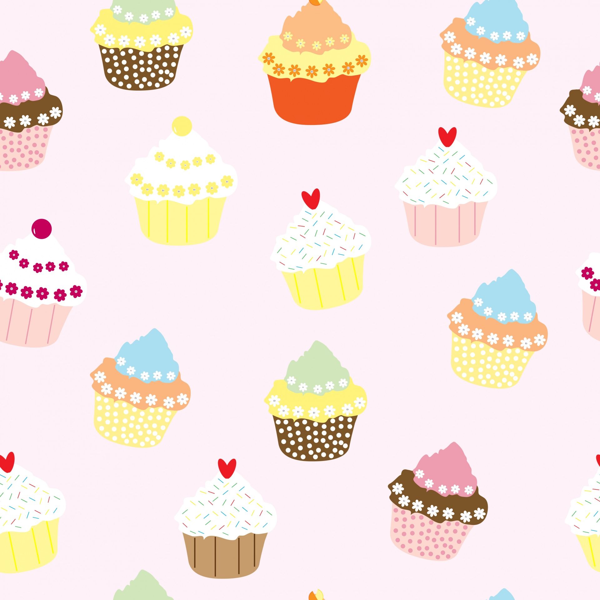 Cute Cupcakes Background (# 528311) - Descargar fondo de pantalla HD