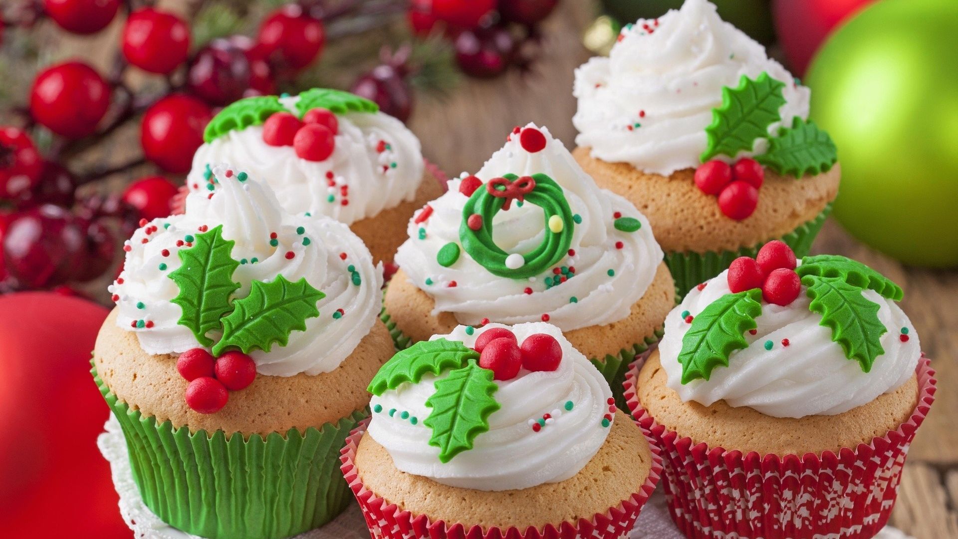 Cupcakes temáticos de Navidad Wallpaper - Wallpaper Stream