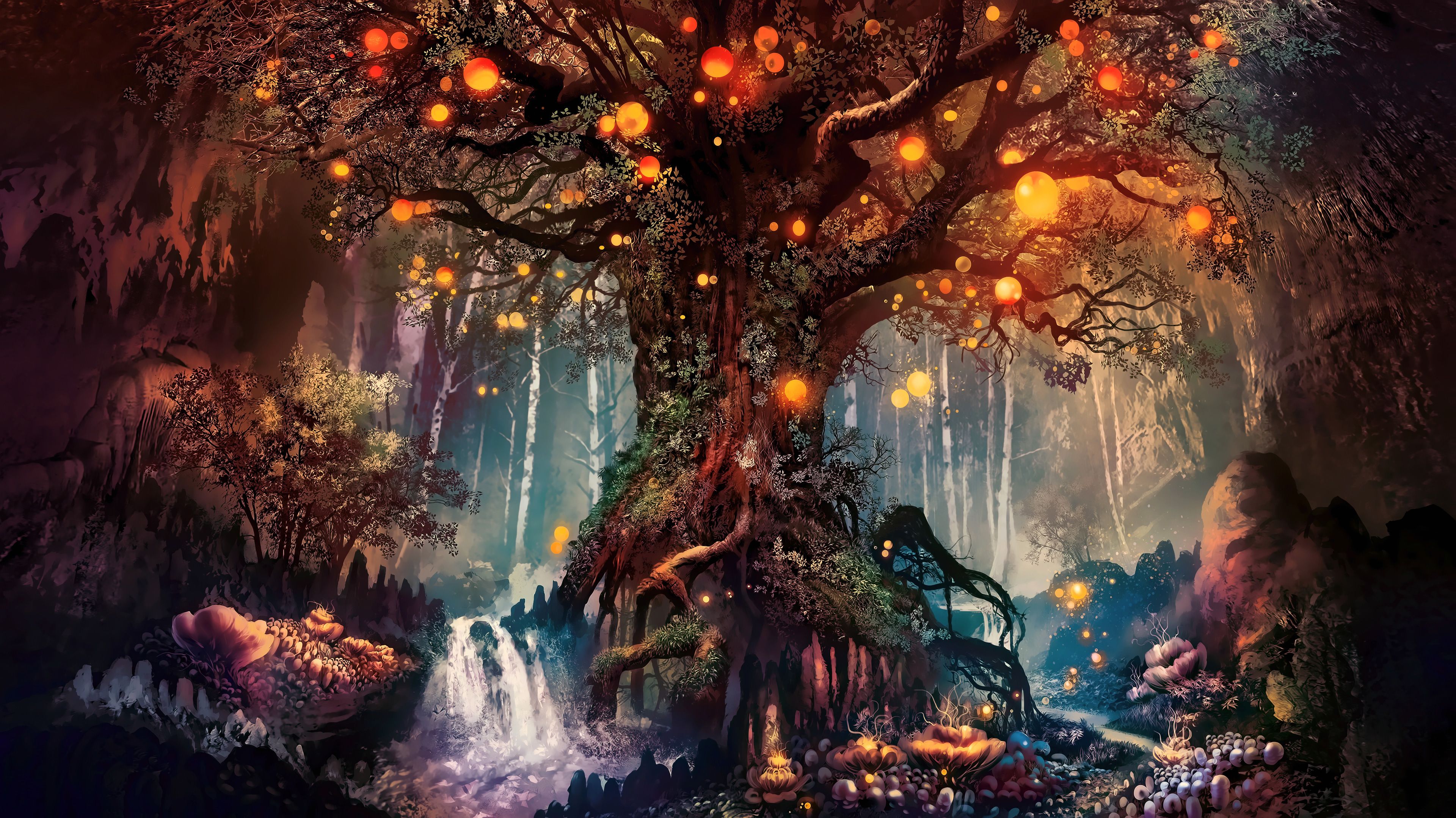 Forest Fantasy Artwork 4k, artista HD, fondos de pantalla 4k, imágenes