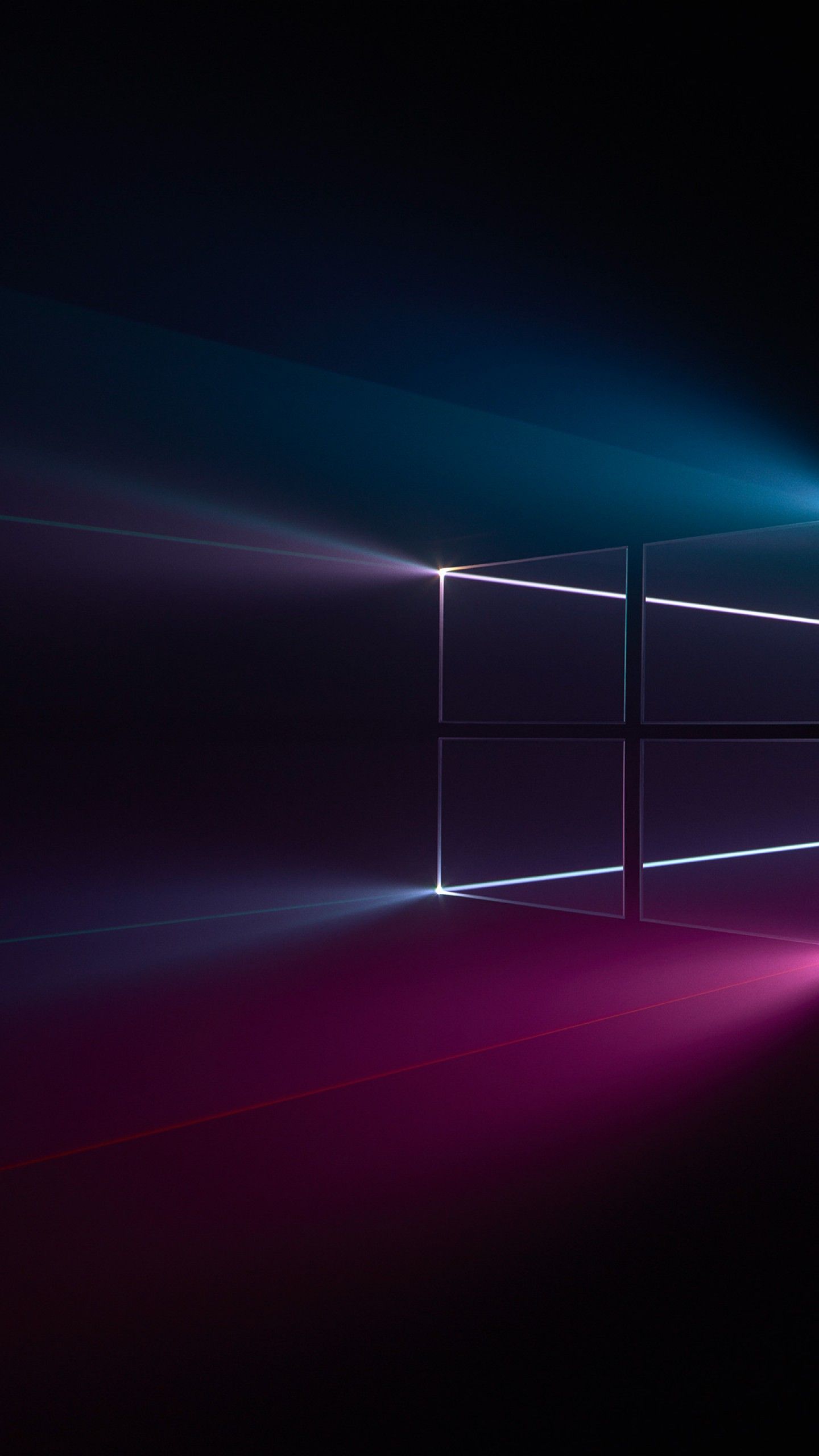 Fondo de pantalla de Windows 10, logotipo de Windows, Azul, Rosa, Oscuro, HD, Tecnología