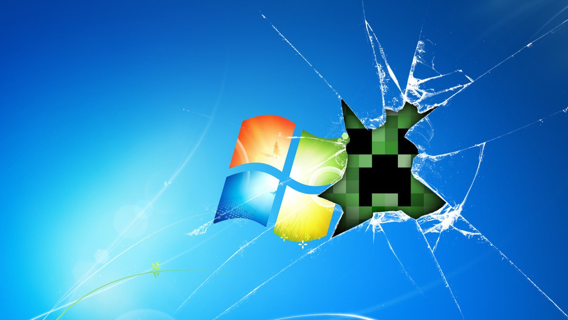 Descargar fondo de pantalla 1920x1080 Windows, Minecraft, Juego, Glass