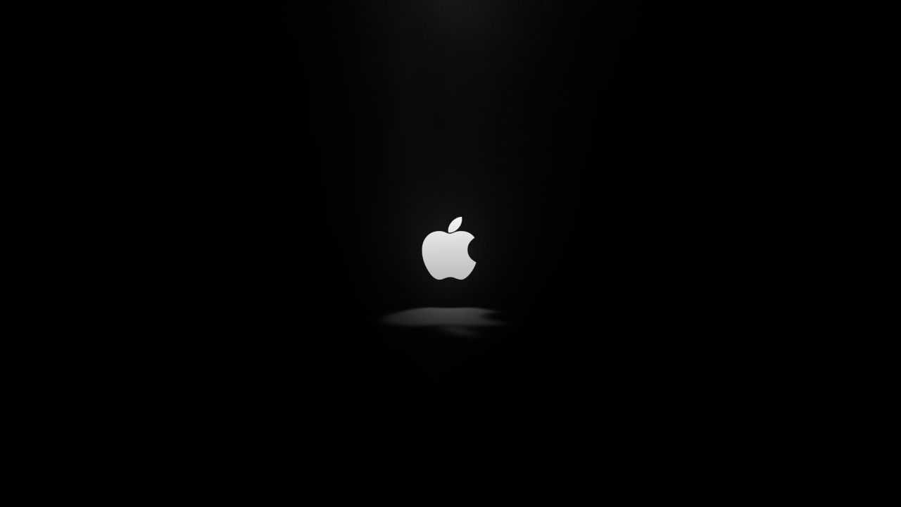 Fondo de pantalla de Apple, Oscuro, Logotipo, 4K, Mínimo, # 9339