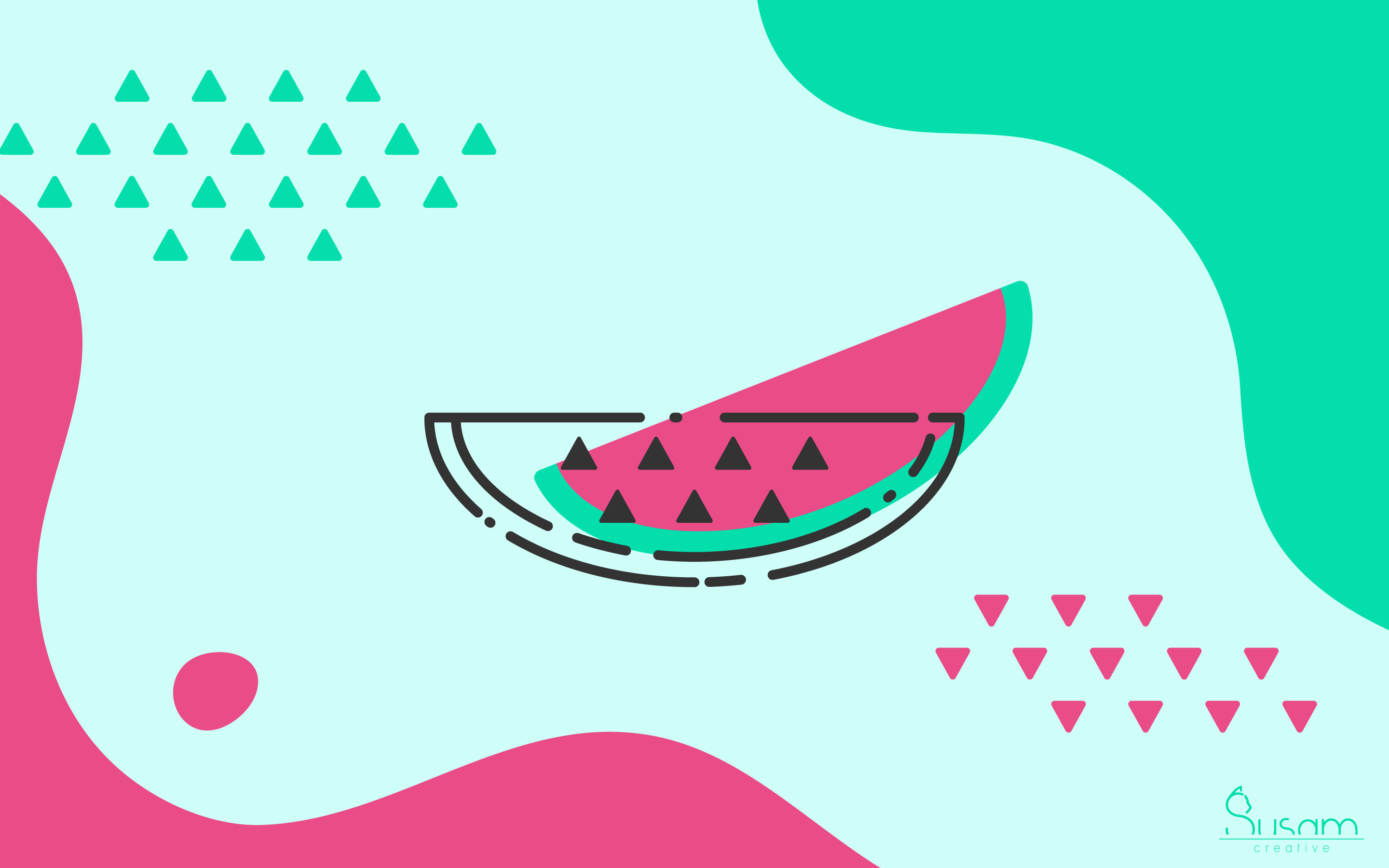 Fondo de pantalla de junio de 2018 - Limitless Summer: Watermelon - Susam Creative