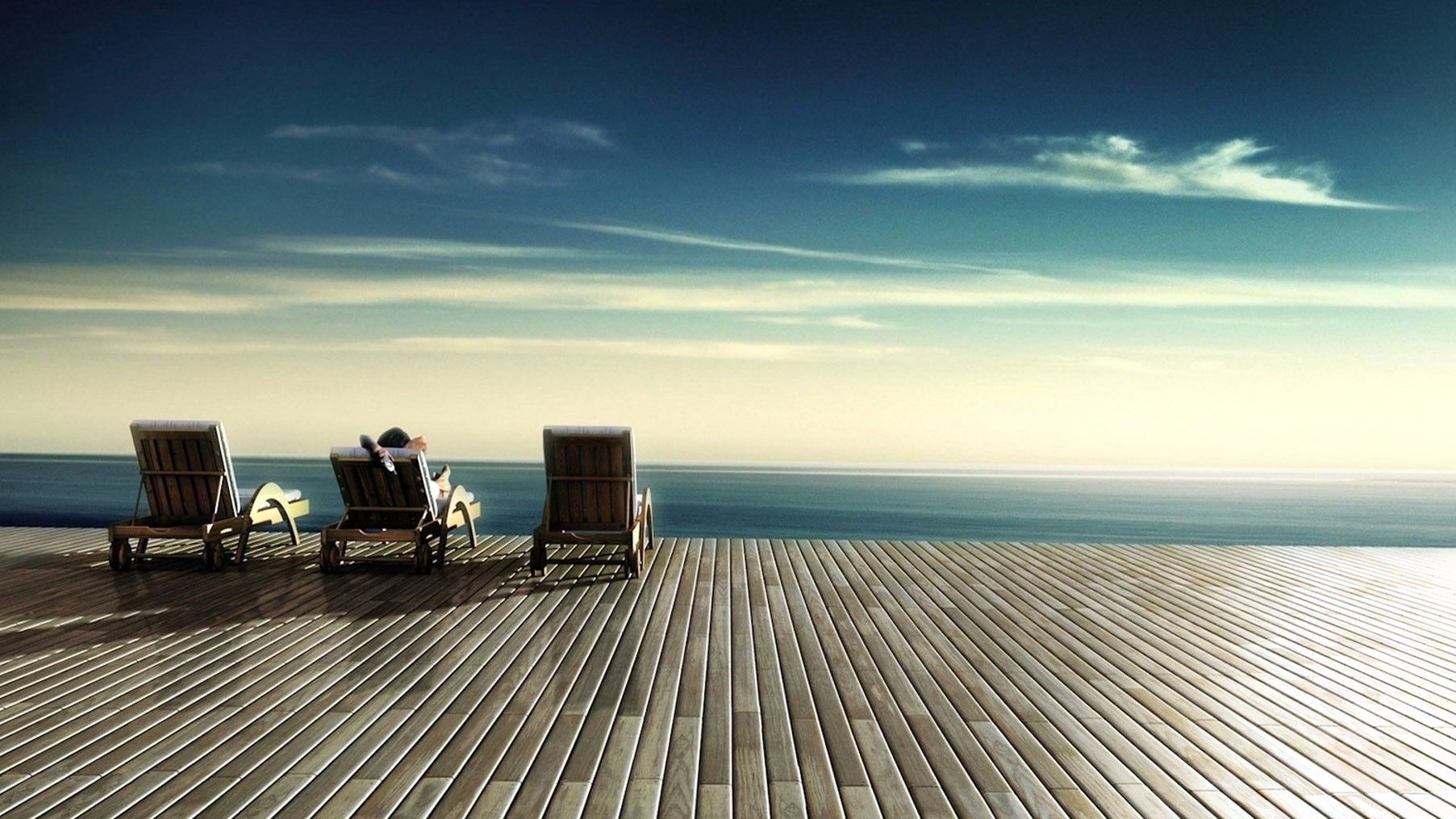 Relájese, fondos de pantalla HD de mar, océano, sol, aire fresco, lugares hermosos