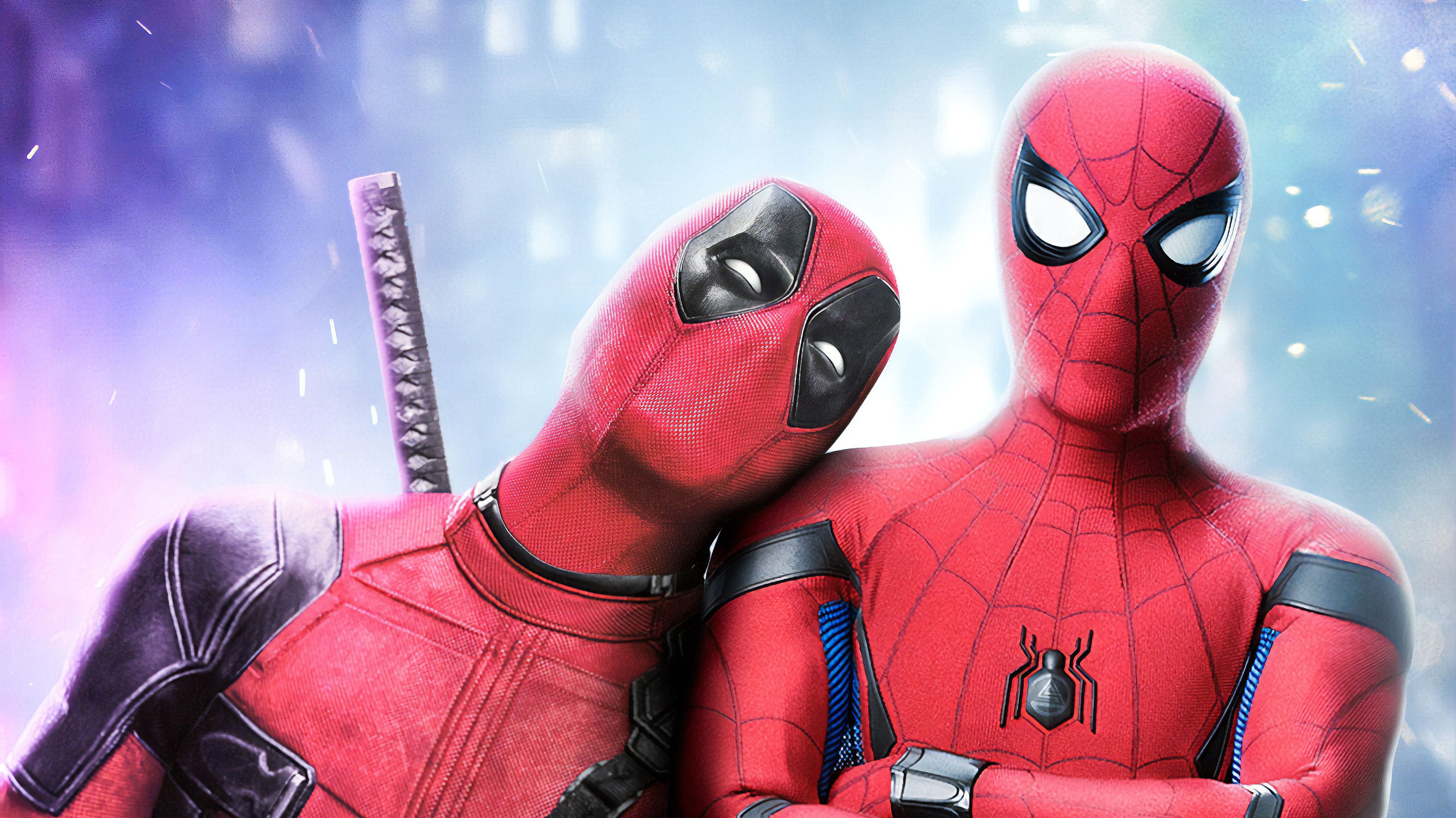 Deadpool y Spiderman Art, superhéroes HD, fondos de pantalla 4k, imágenes