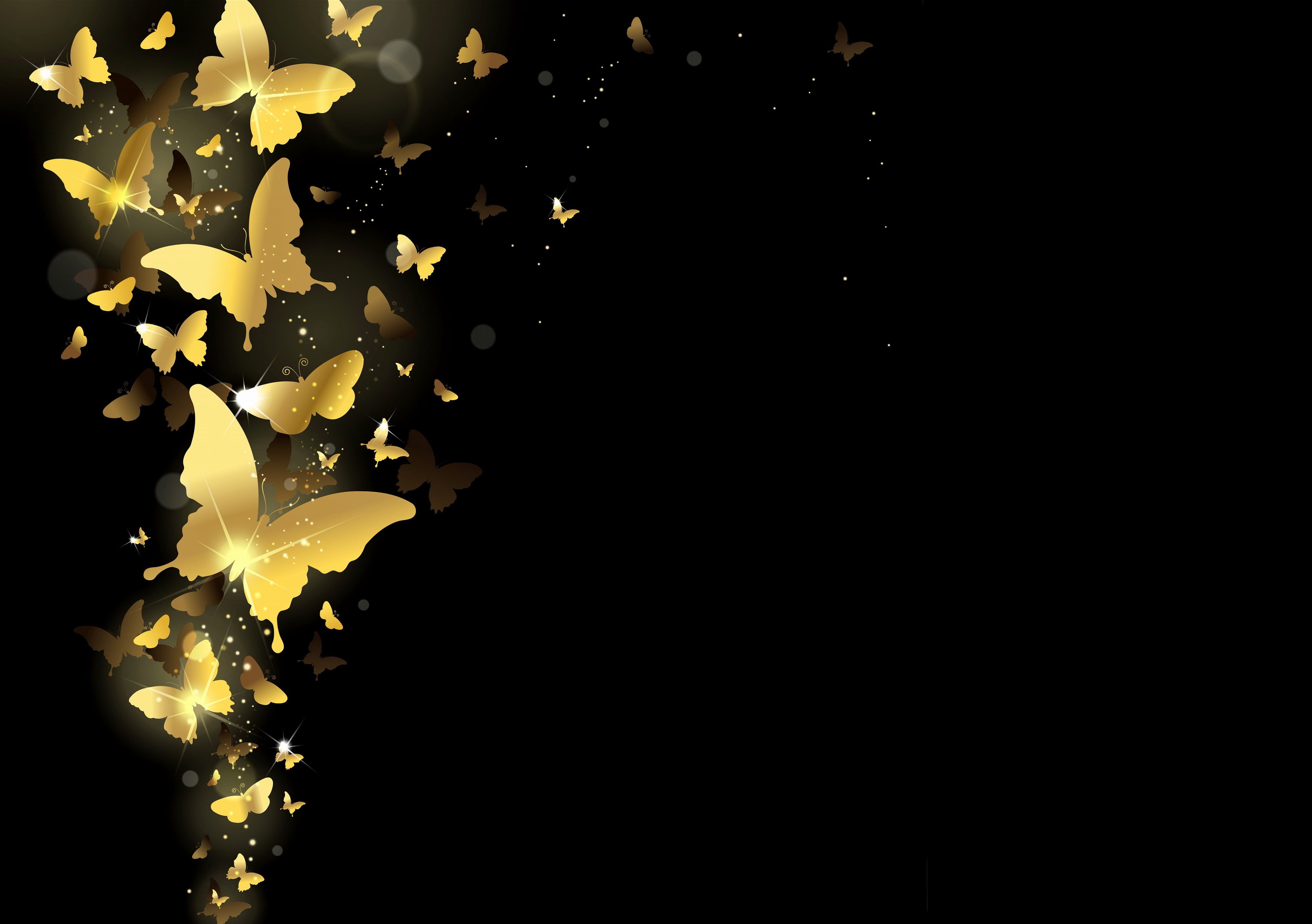 Fondo de pantalla de mariposa de color dorado, Fondo, Dorado, - Mariposa de oro