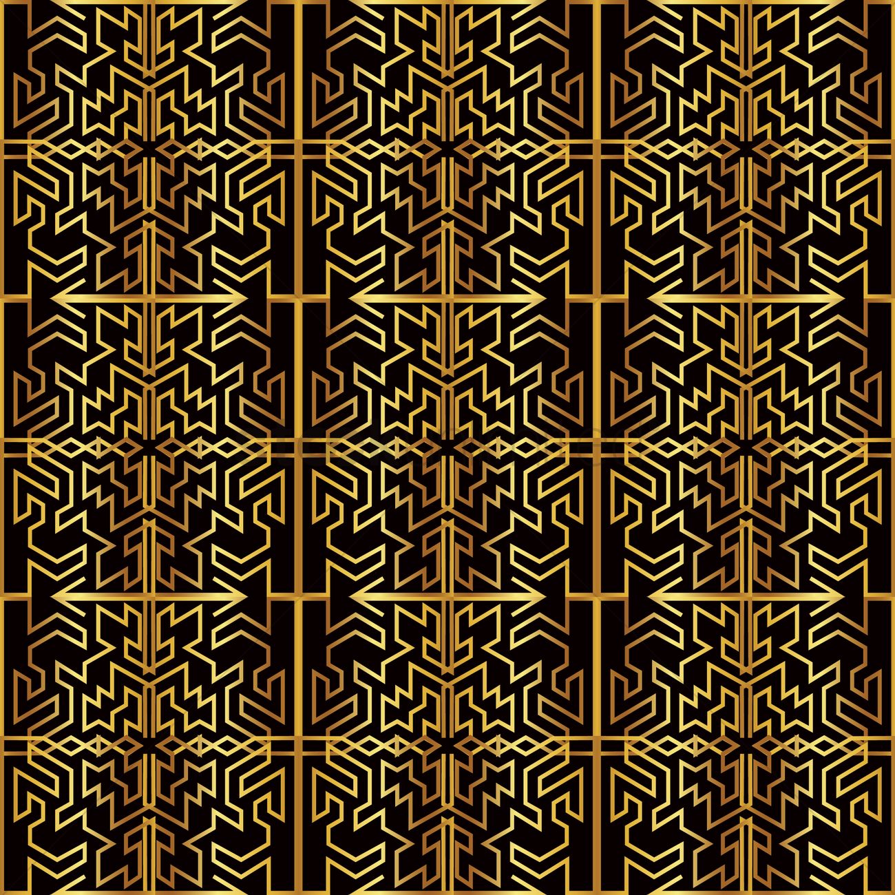 Papel pintado negro y dorado Imagen vectorial - 1821380 | StockUnlimited