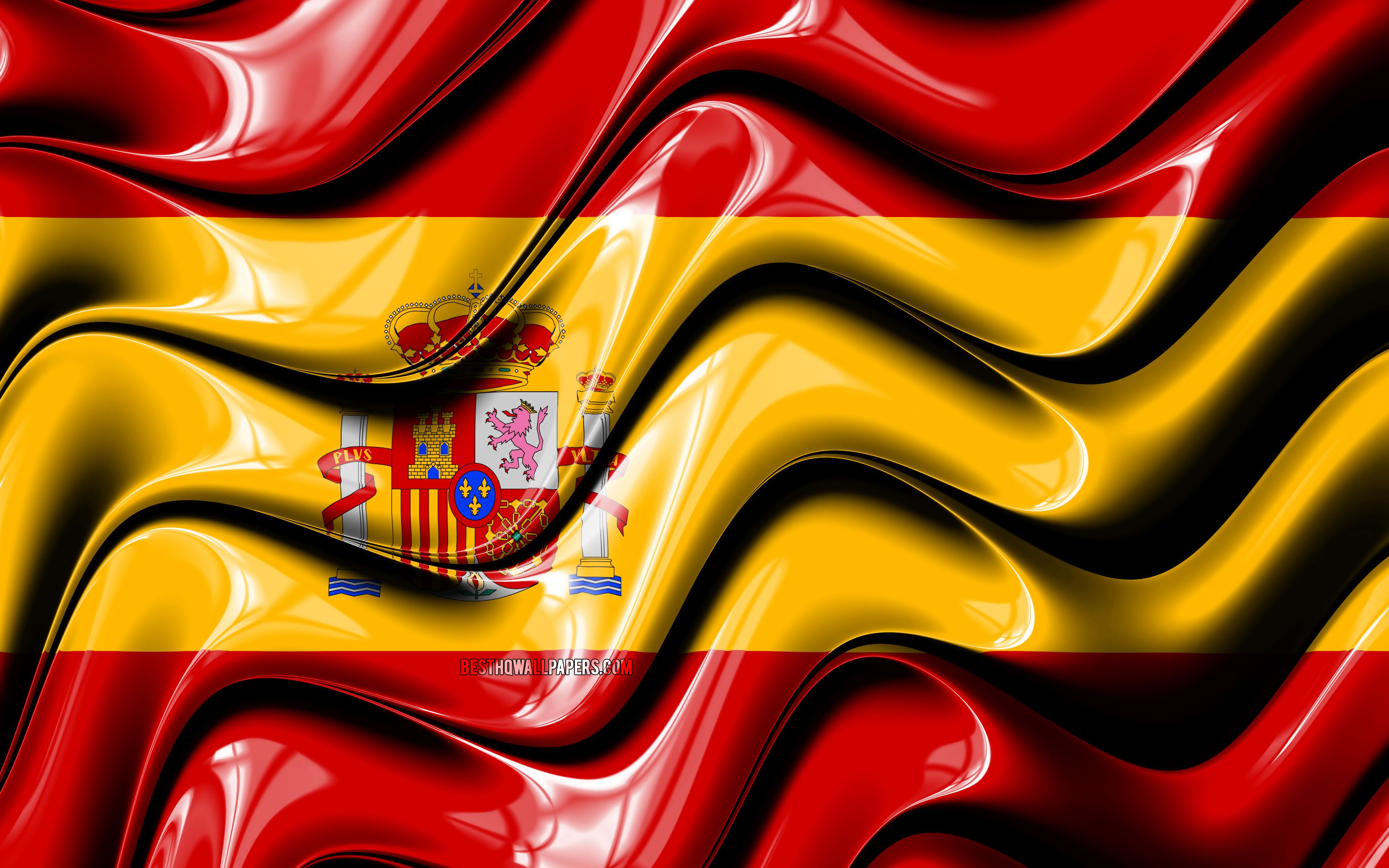 Descargar fondos de pantalla Bandera española, 4k, Europa, símbolos nacionales, Bandera
